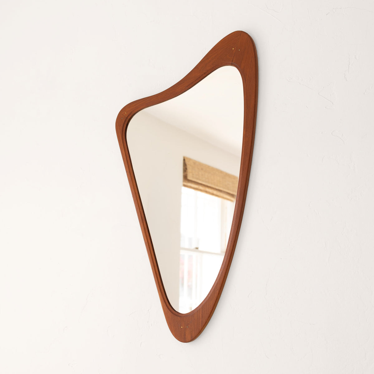 +COOP Vintage Mirrors Vintage Sculptural Teak Wall Mirror