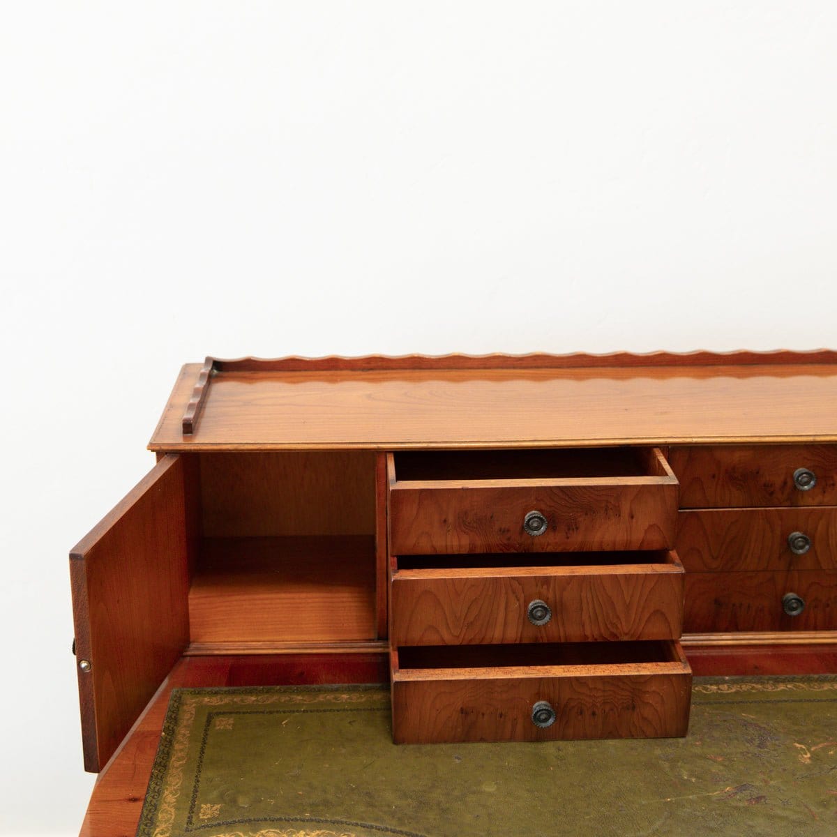 +COOP Vintage Office 19th Century Writing Desk With Leather Top