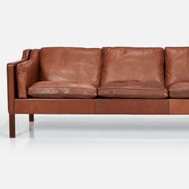 +COOP Vintage Seating Embassy Leather Sofa by Borge Mogensen