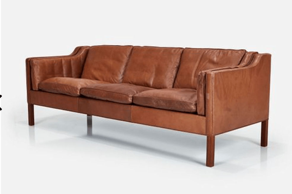 +COOP Vintage Seating Embassy Leather Sofa by Borge Mogensen