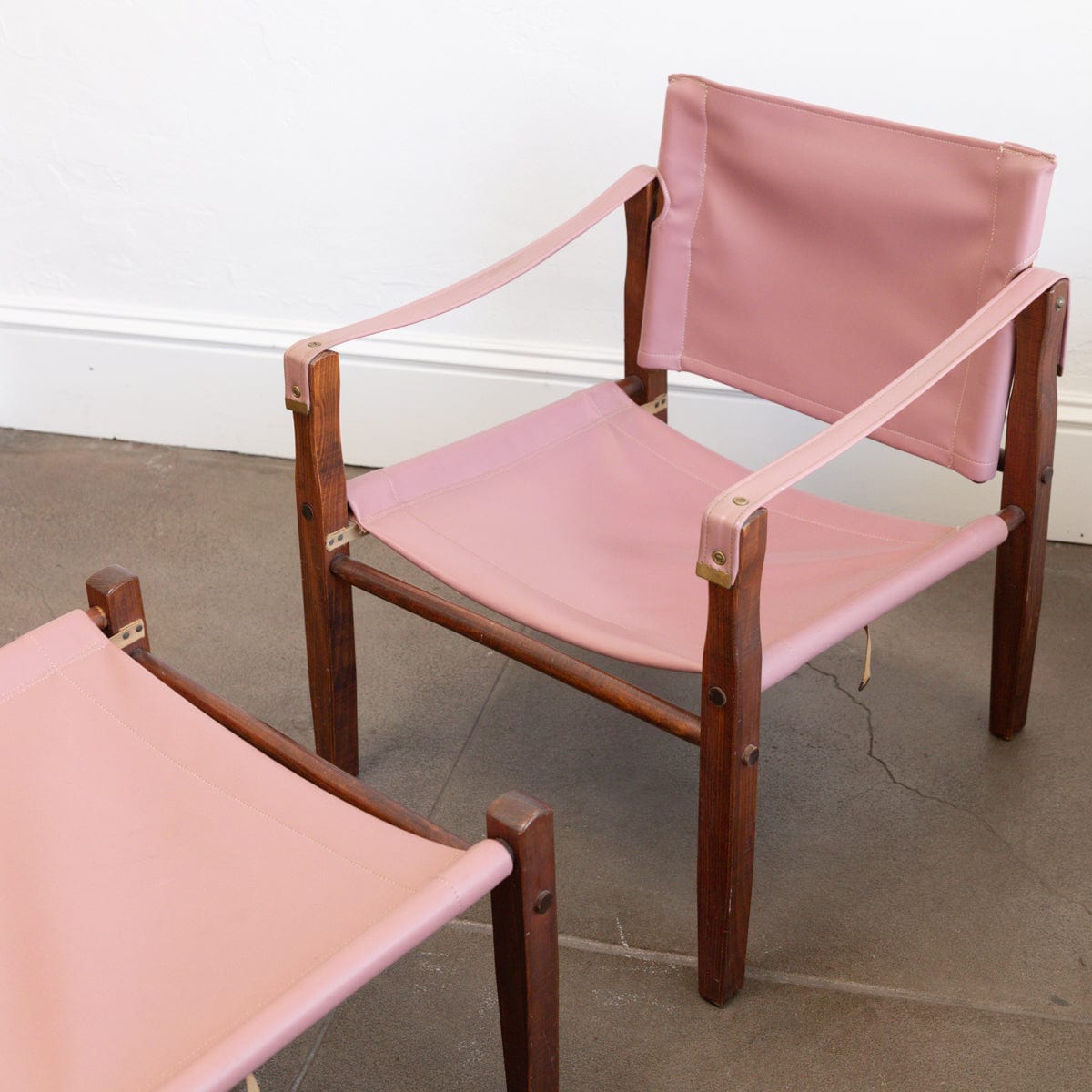 +COOP Vintage Seating Pink Sling Chair