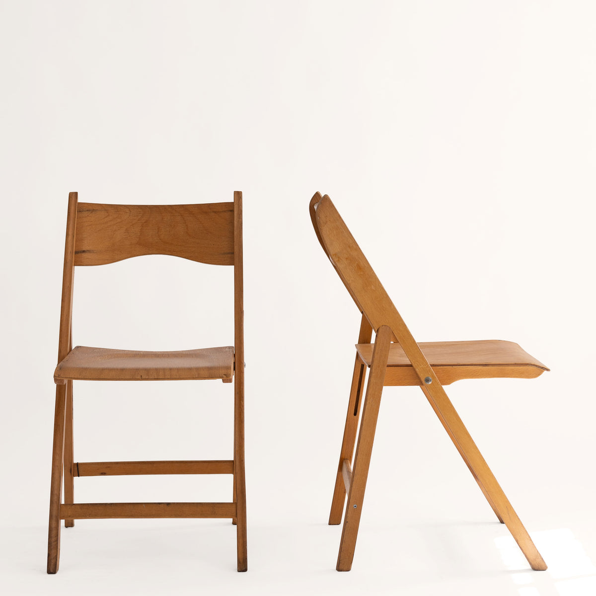 +COOP Vintage Seating Vintage Danish Beech Folding Chairs