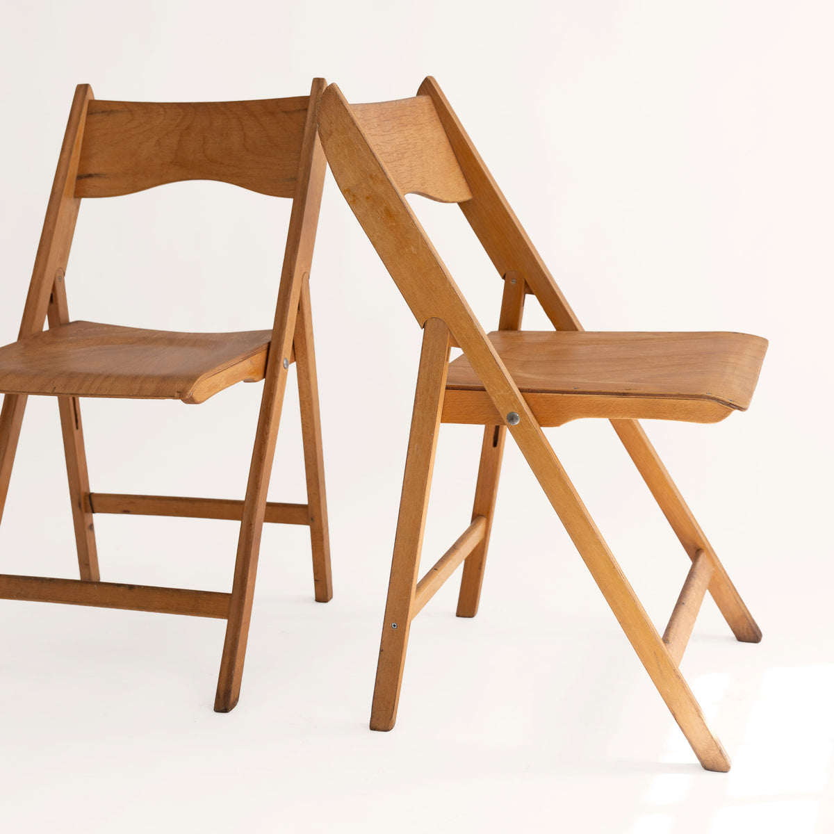 +COOP Vintage Seating Vintage Danish Beech Folding Chairs