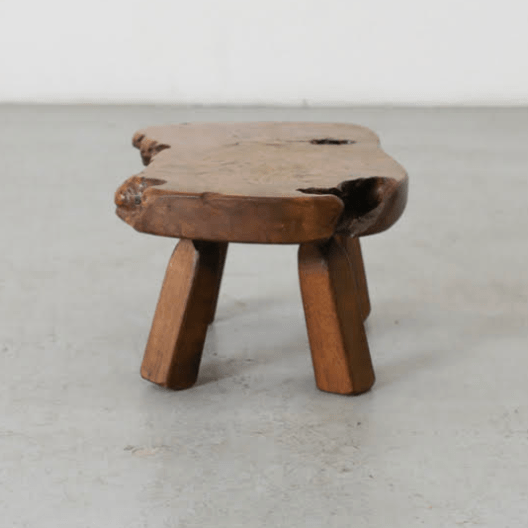 +COOP Vintage Tables Nakashima Style Little Table or Stool with Knurled Edge