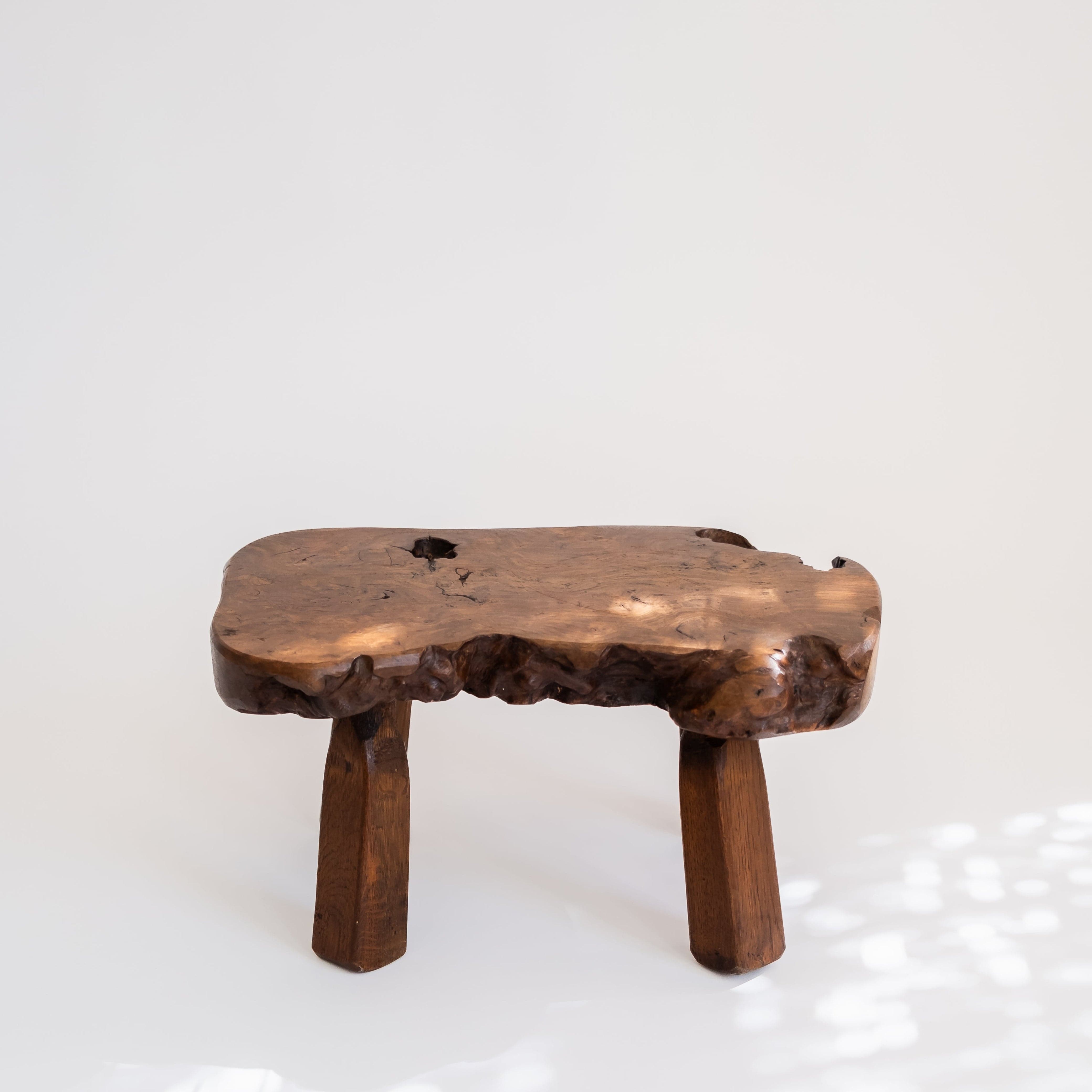 +COOP Vintage Tables Nakashima Style Stool