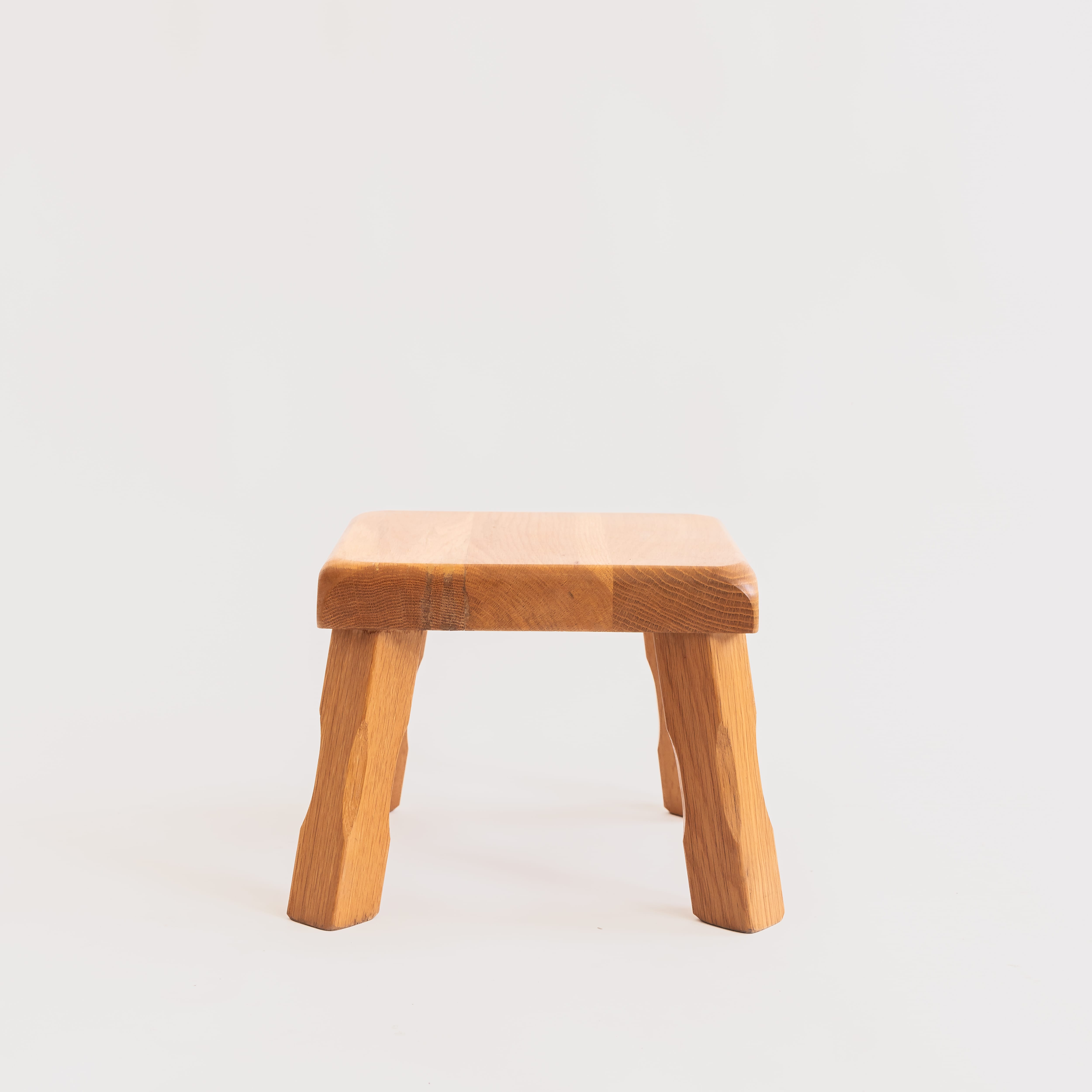 +COOP Vintage Tables Small Vintage Brutalist Dutch Oak Nesting Tables