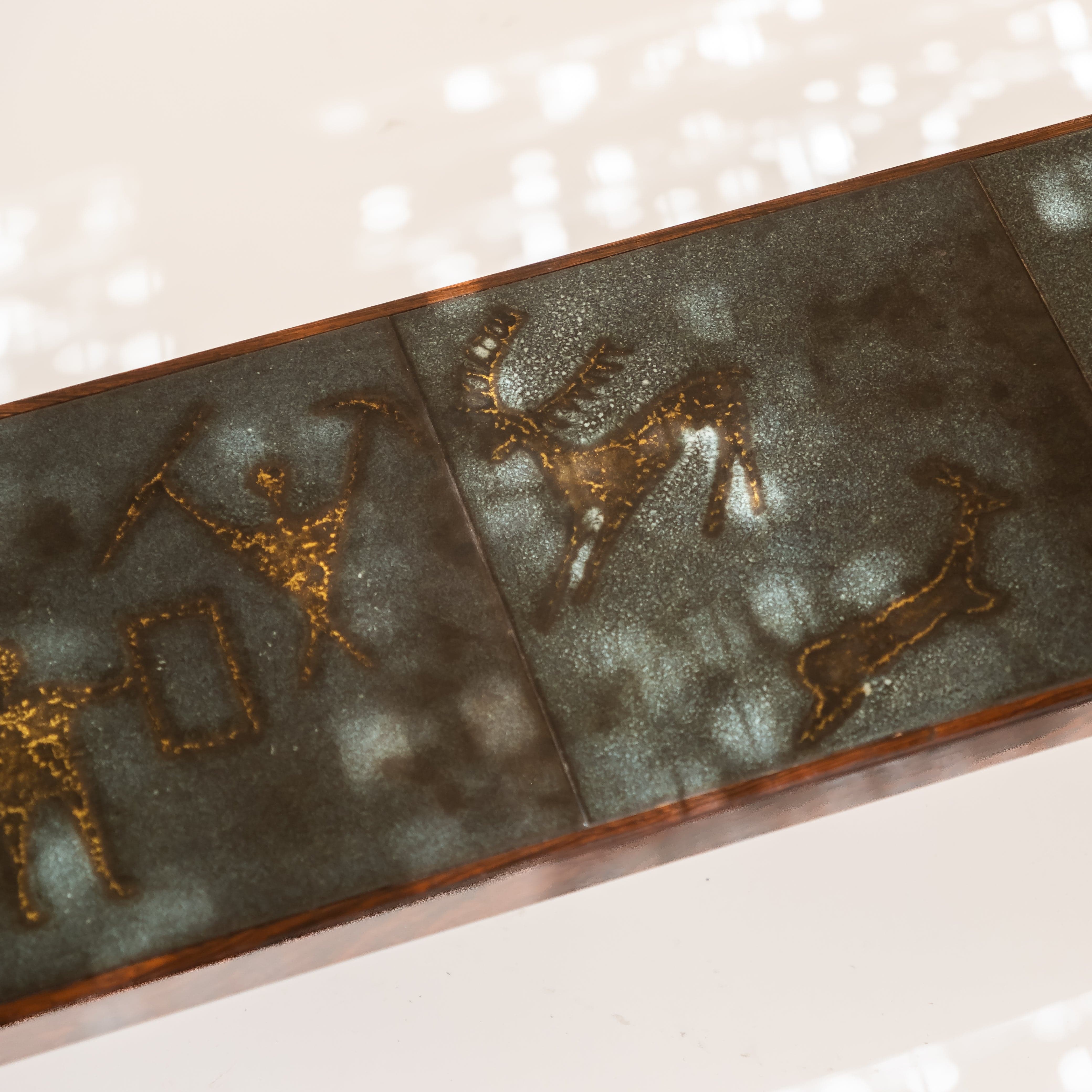 +COOP Vintage Tables Vintage Danish Teak & Tile Console Table