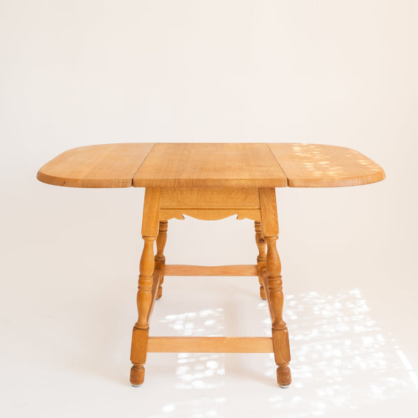 Vintage Oak Drop Leaf Side Table