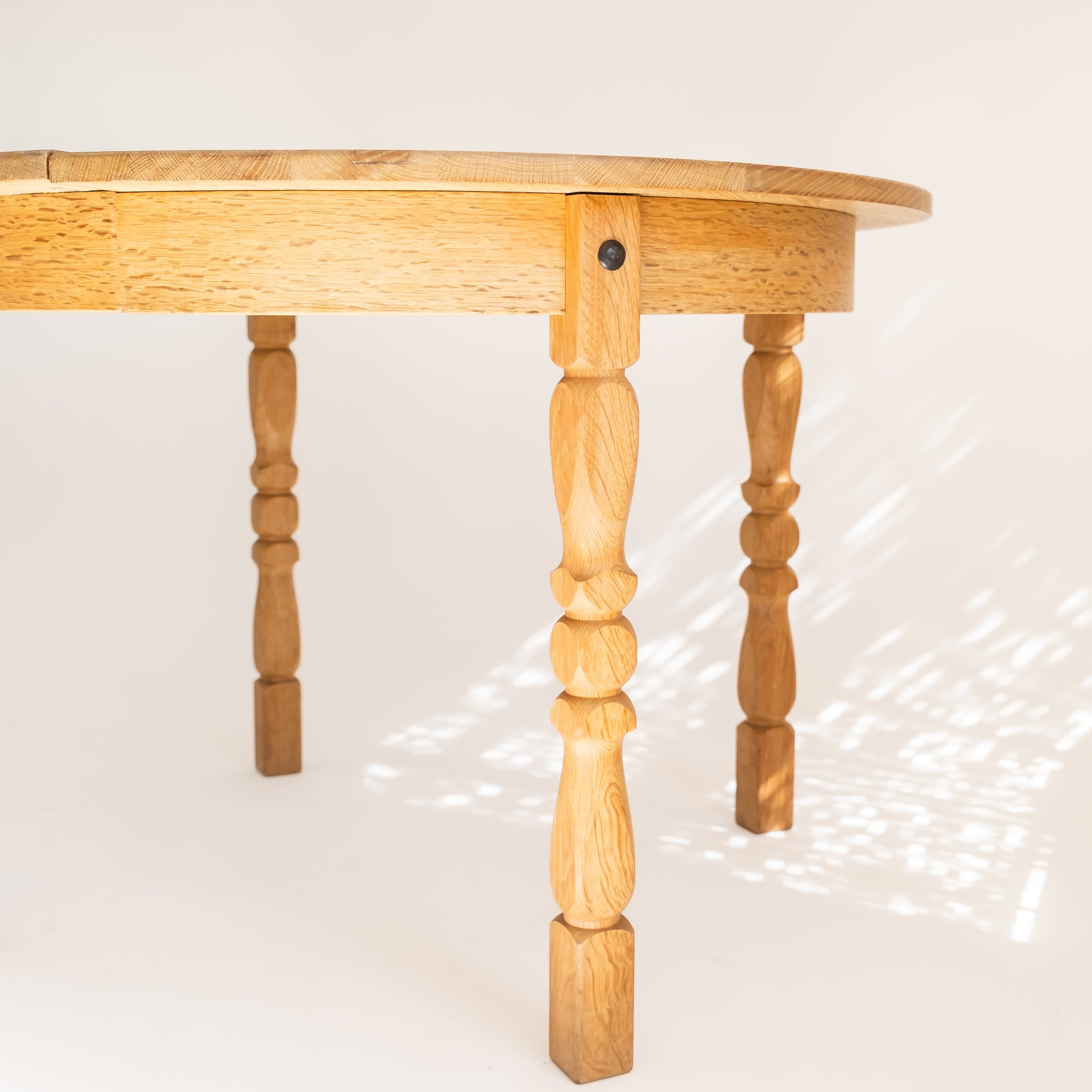 +COOP Vintage Tables Vintage Oak Table with carved legs