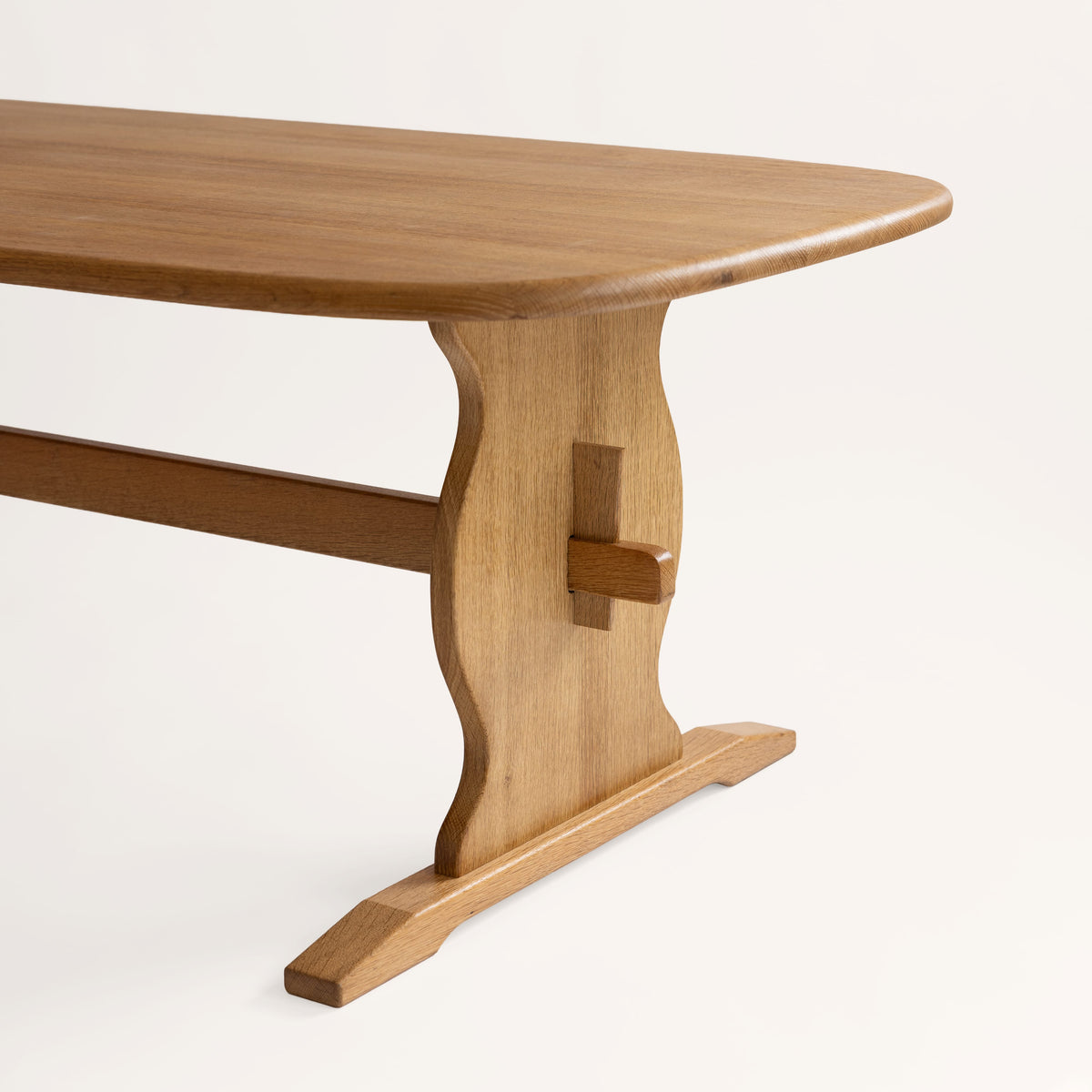 +COOP Vintage Tables Vintage Rounded Oak Trestle Coffee Table