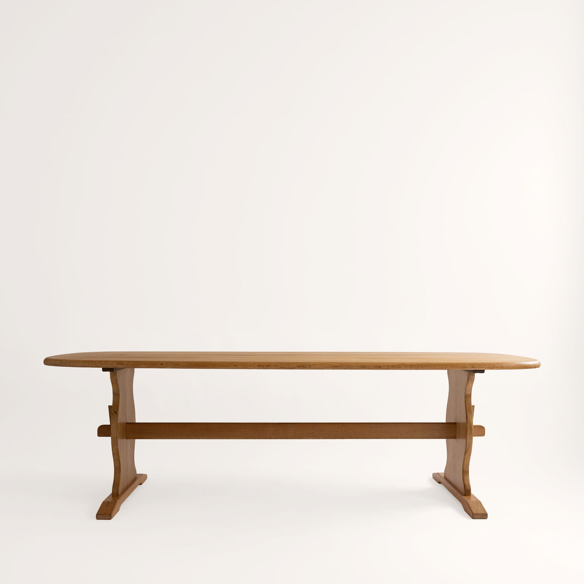 +COOP Vintage Tables Vintage Rounded Oak Trestle Coffee Table