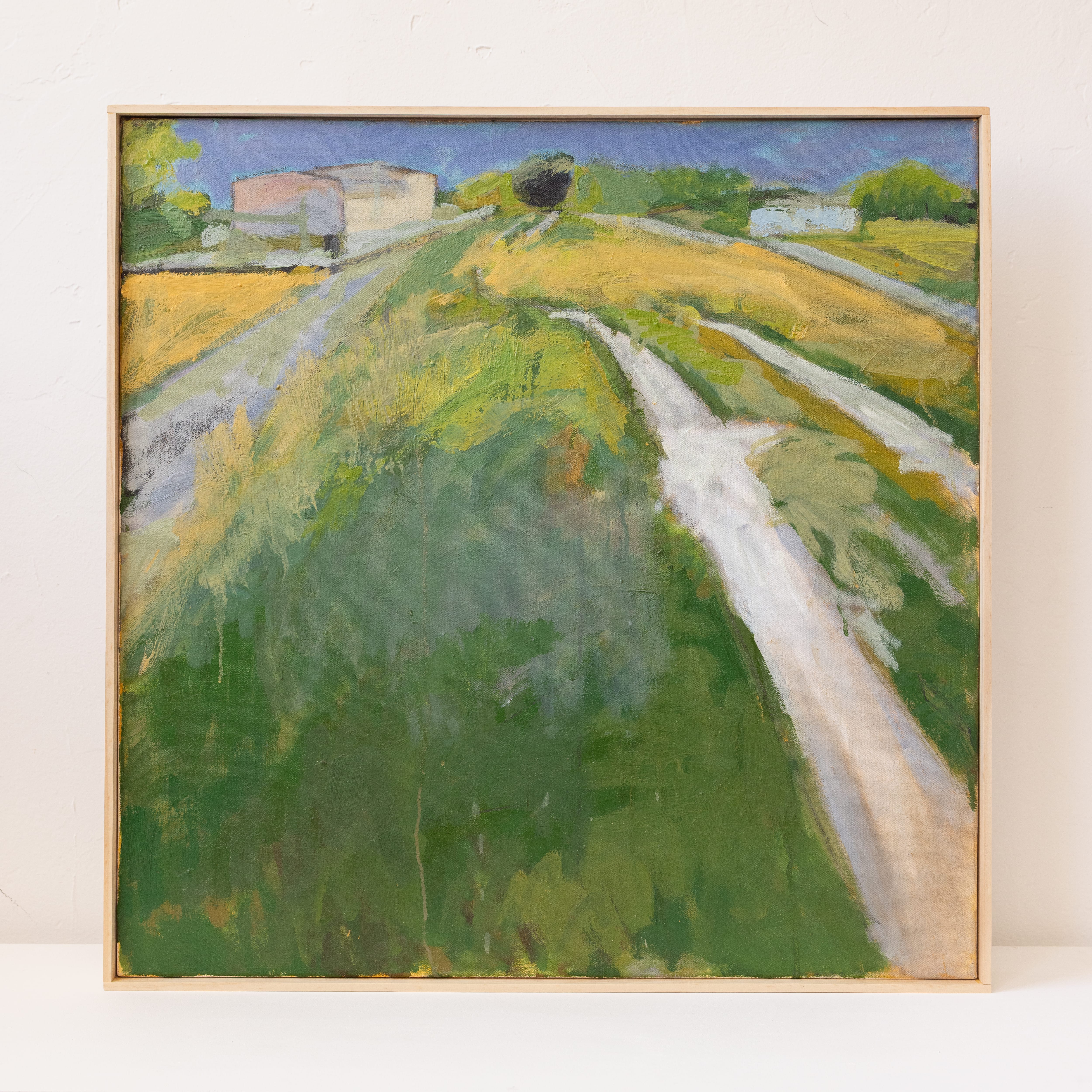 +COOP Wall Art Framed Abstract Painting | "Country Road"