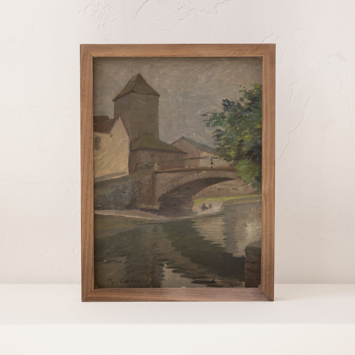 +COOP Wall Art Vintage River Scene Oil Painting