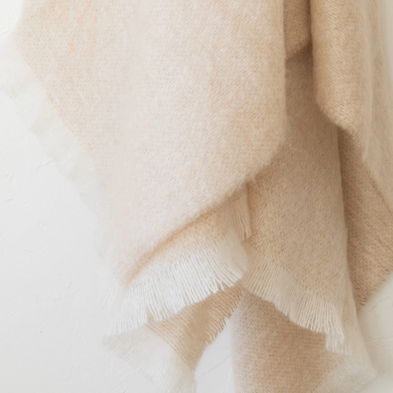 Cushendale Blankets + Throws Fawn Mohair Throw