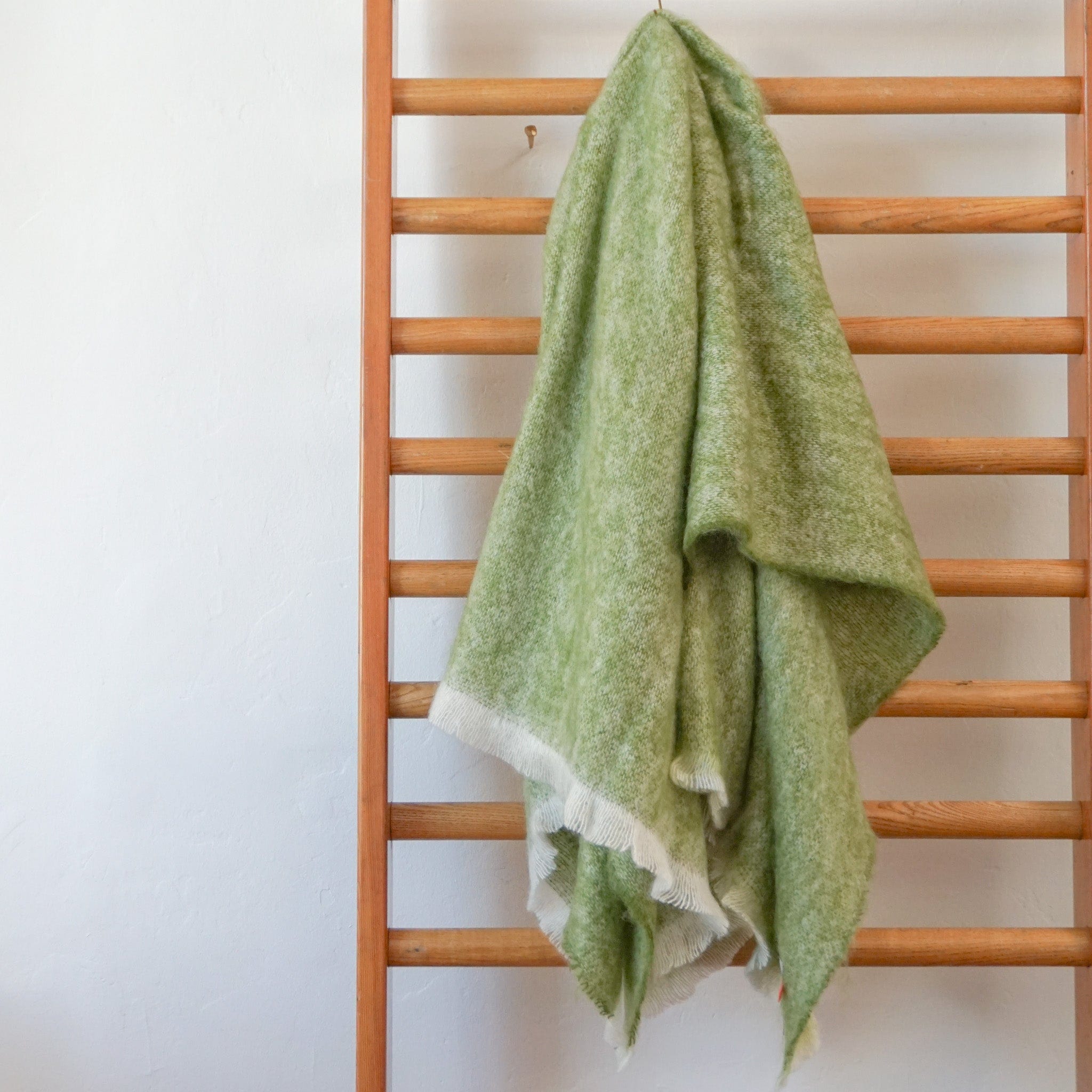 Cushendale Blankets + Throws Grass Mohair Throws in Green