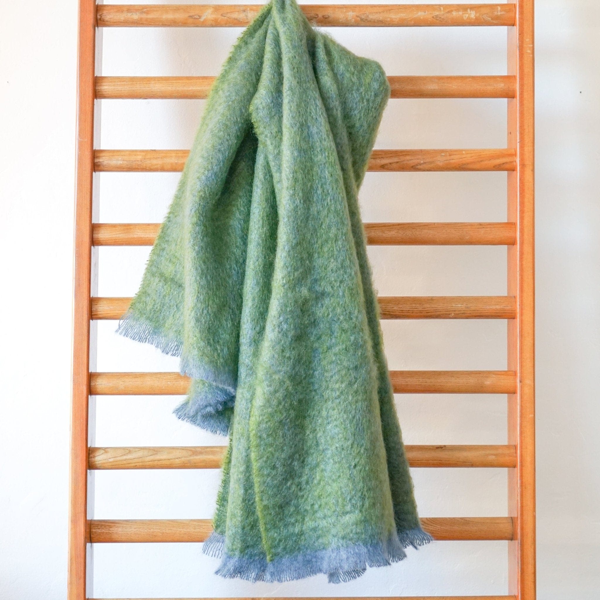 Cushendale Blankets + Throws Green Clash Mohair Throws in Green