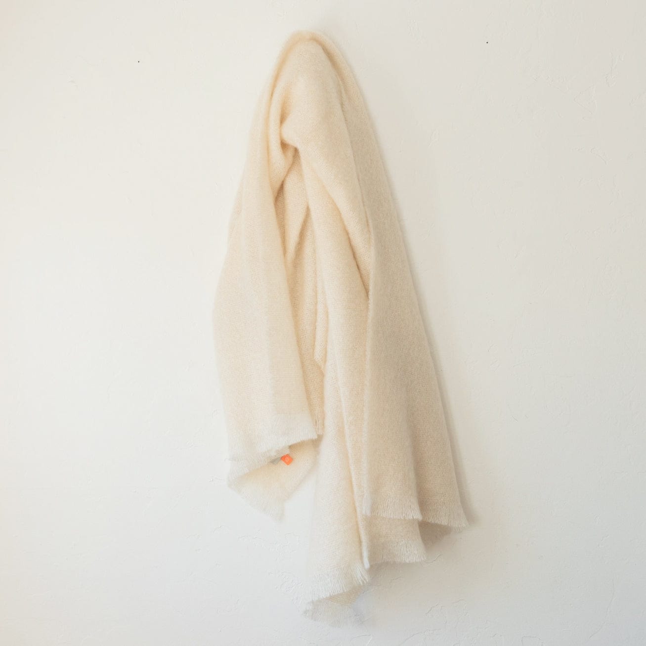 Cushendale Blankets + Throws Ivory Mohair Throw