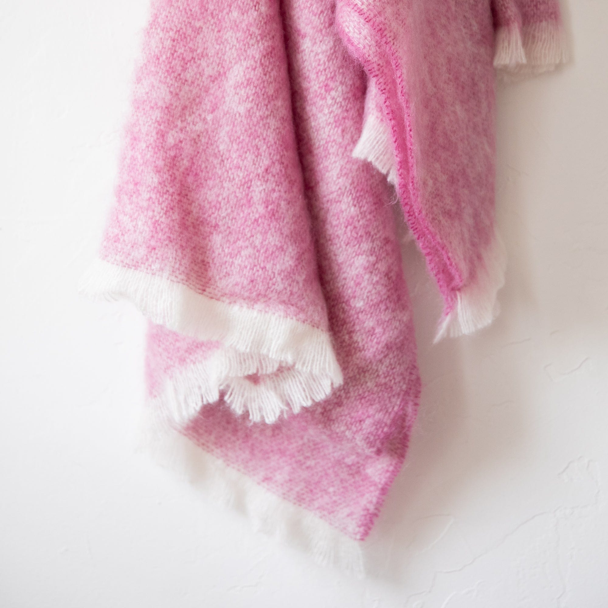 Cushendale Blankets + Throws Mohair Throw in Pink