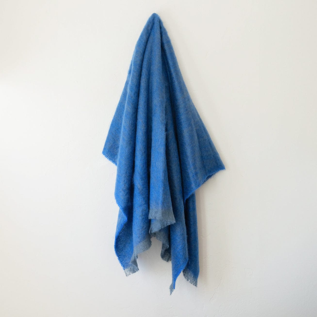 Cushendale Blankets + Throws Mohair Throw in Royal Blue