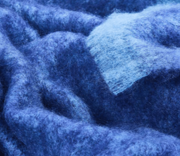 Cushendale Blankets + Throws Mohair Throws in Blue