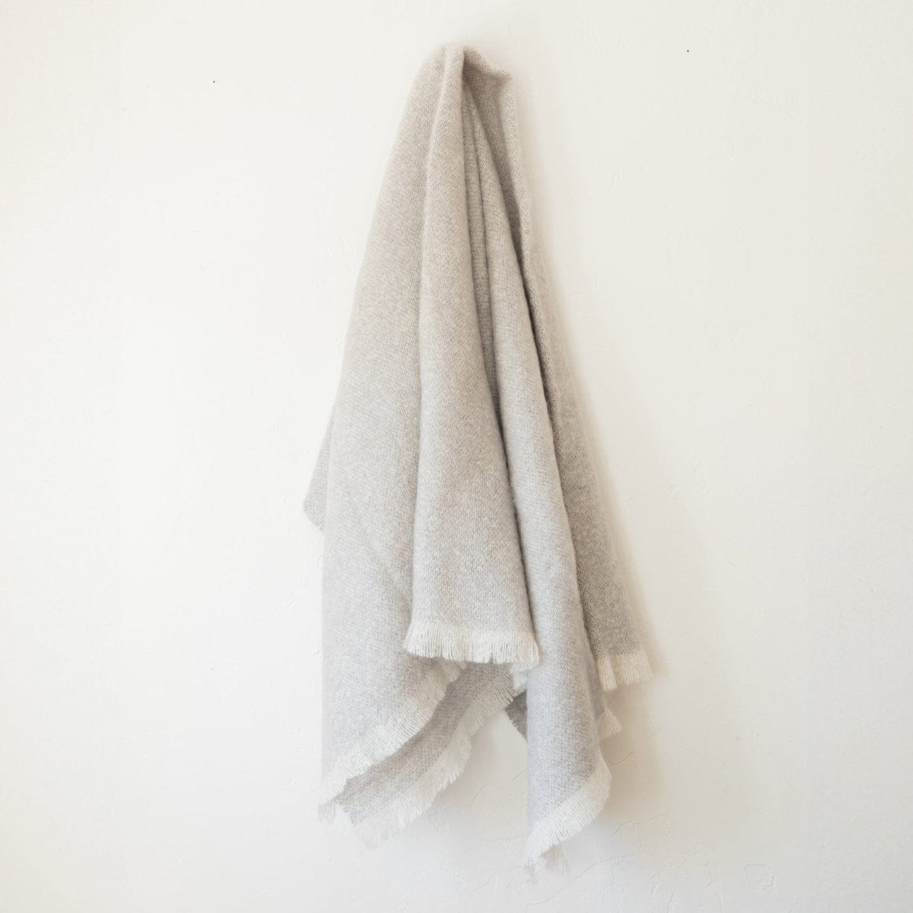 Cushendale Blankets + Throws Mohair Throws in Owl Gray