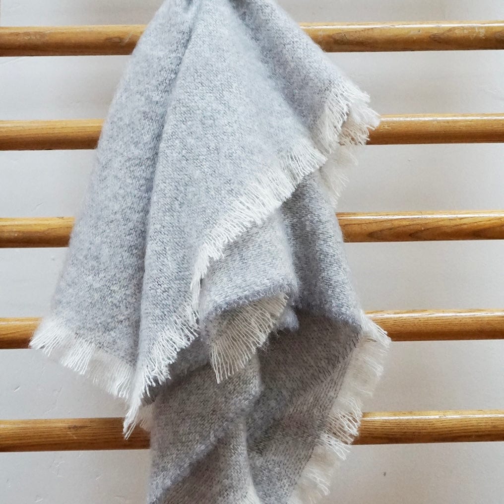 Cushendale Blankets + Throws Owl Mohair Throws in Neutral