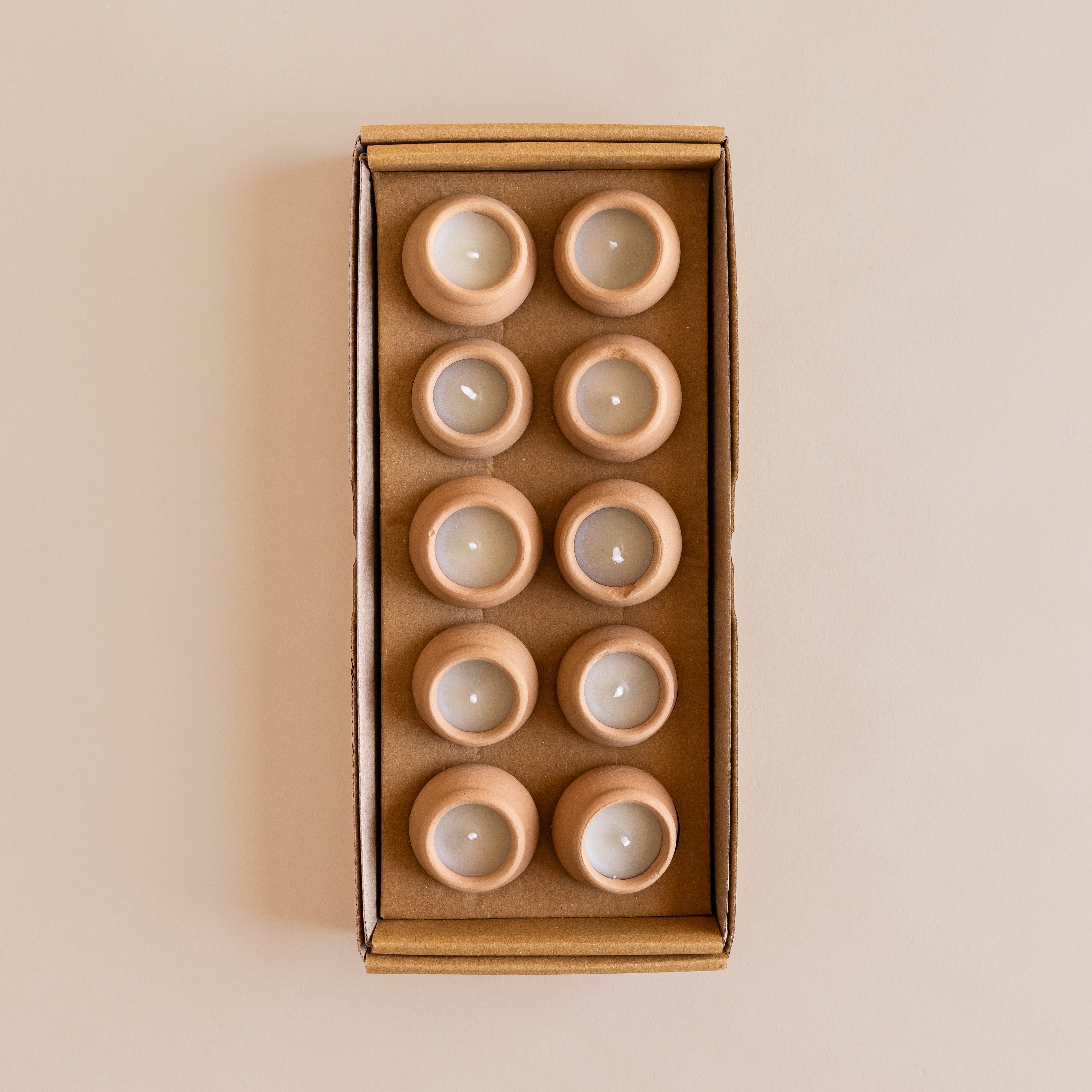 Dalit Goods Co Candles Terracotta Tea Light Candle Set