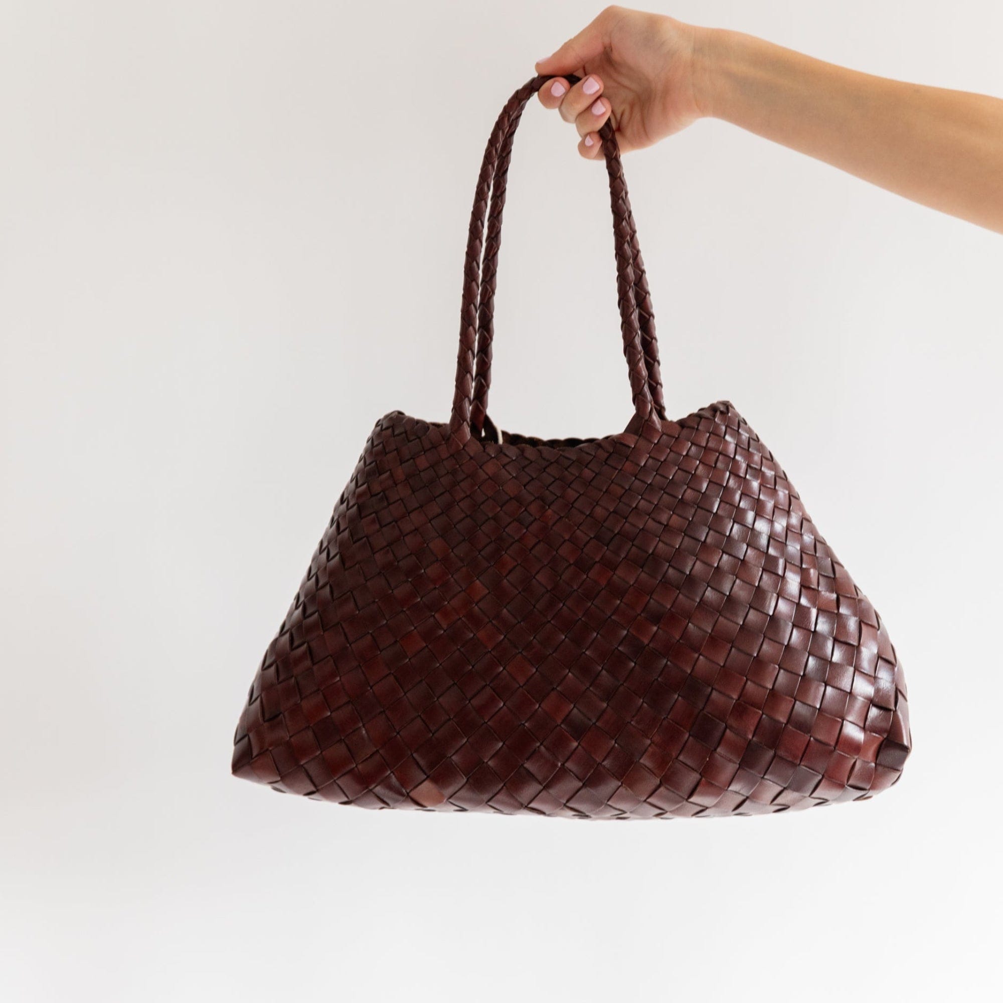 【美品】DRAGON かごバッグ セントクリストファー  ブラウン Dragon Diffusion - Santa Croce Big Dark Brown
