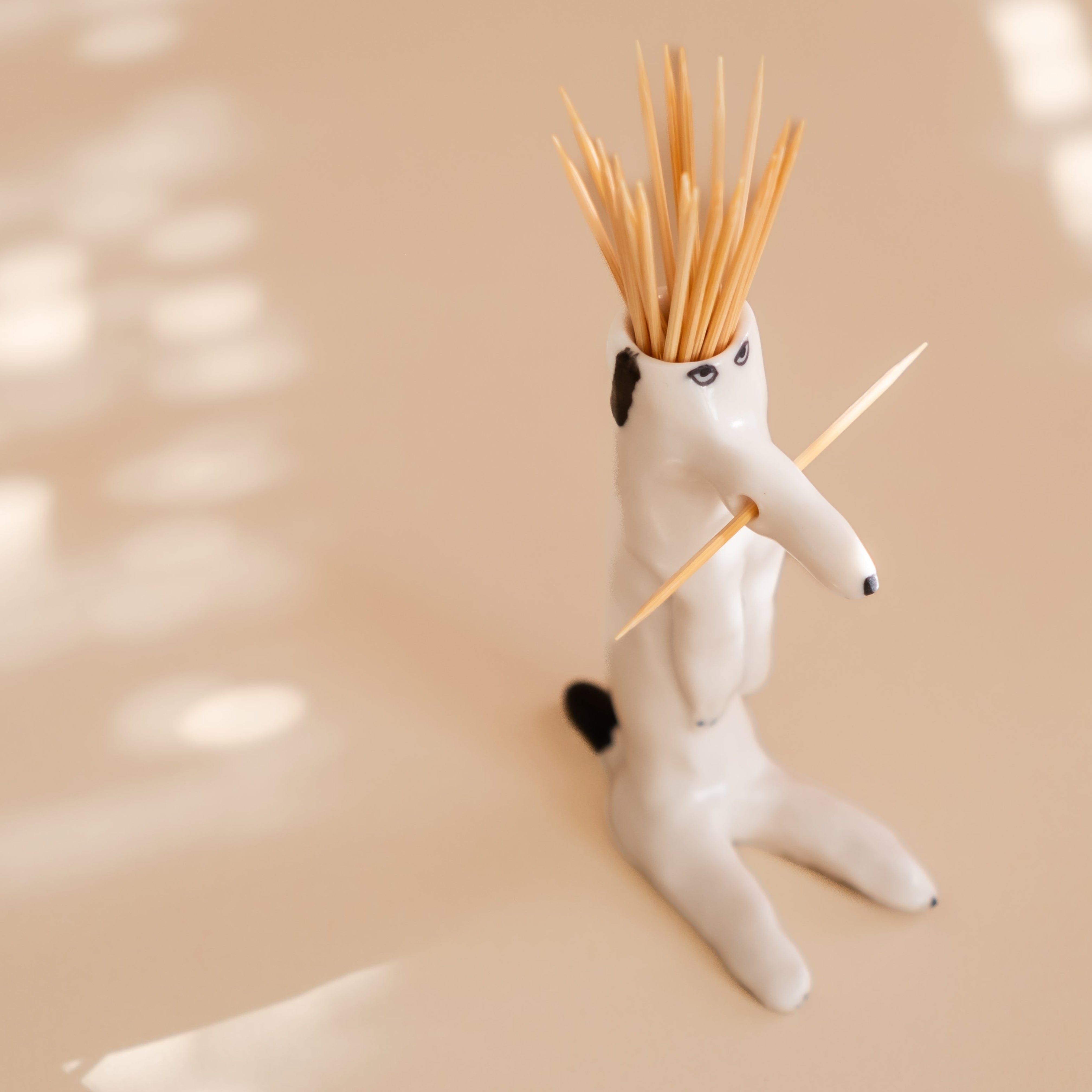 Eleonor Bostrom Ceramics Utensils Dog Toothpick Holder
