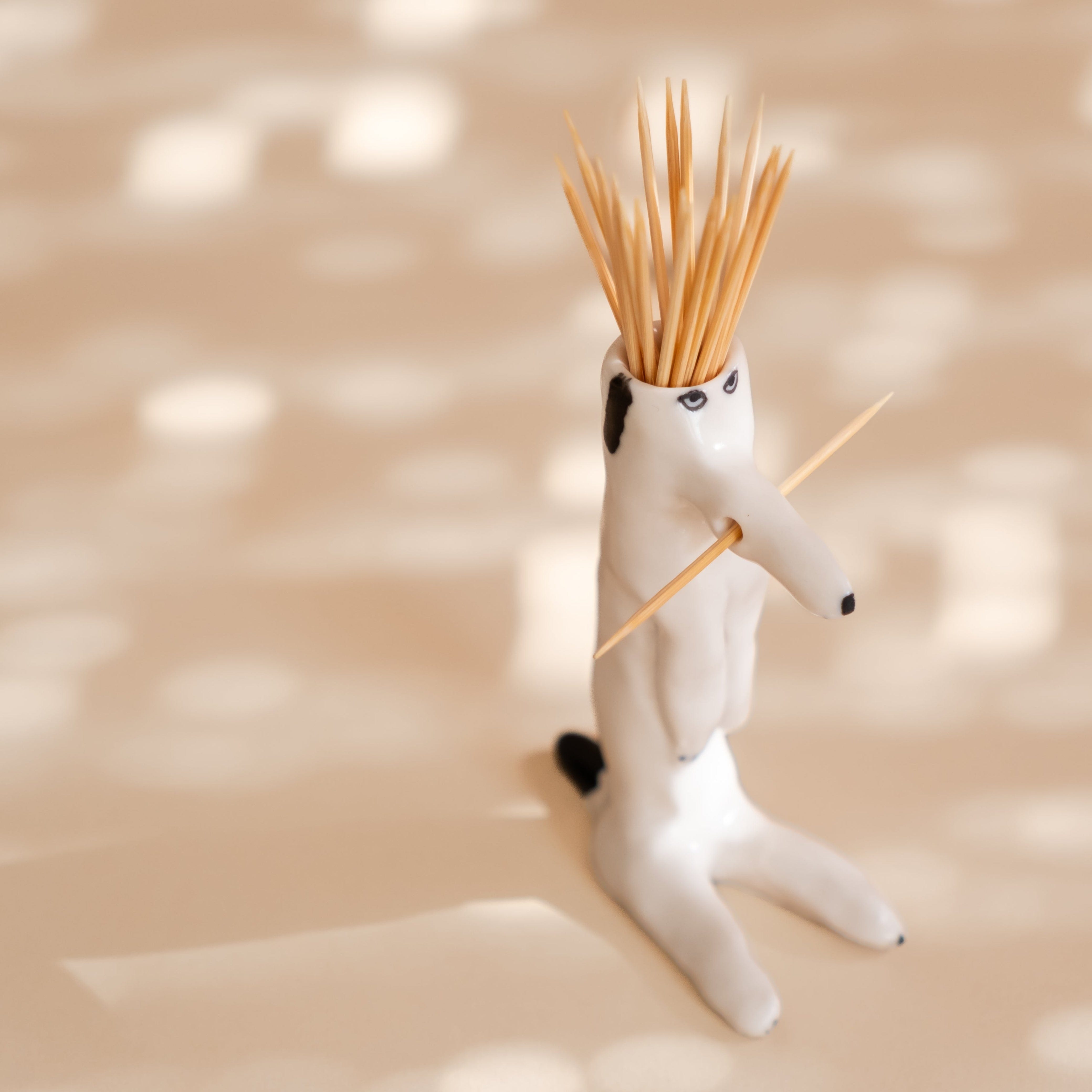 Eleonor Bostrom Ceramics Utensils Dog Toothpick Holder