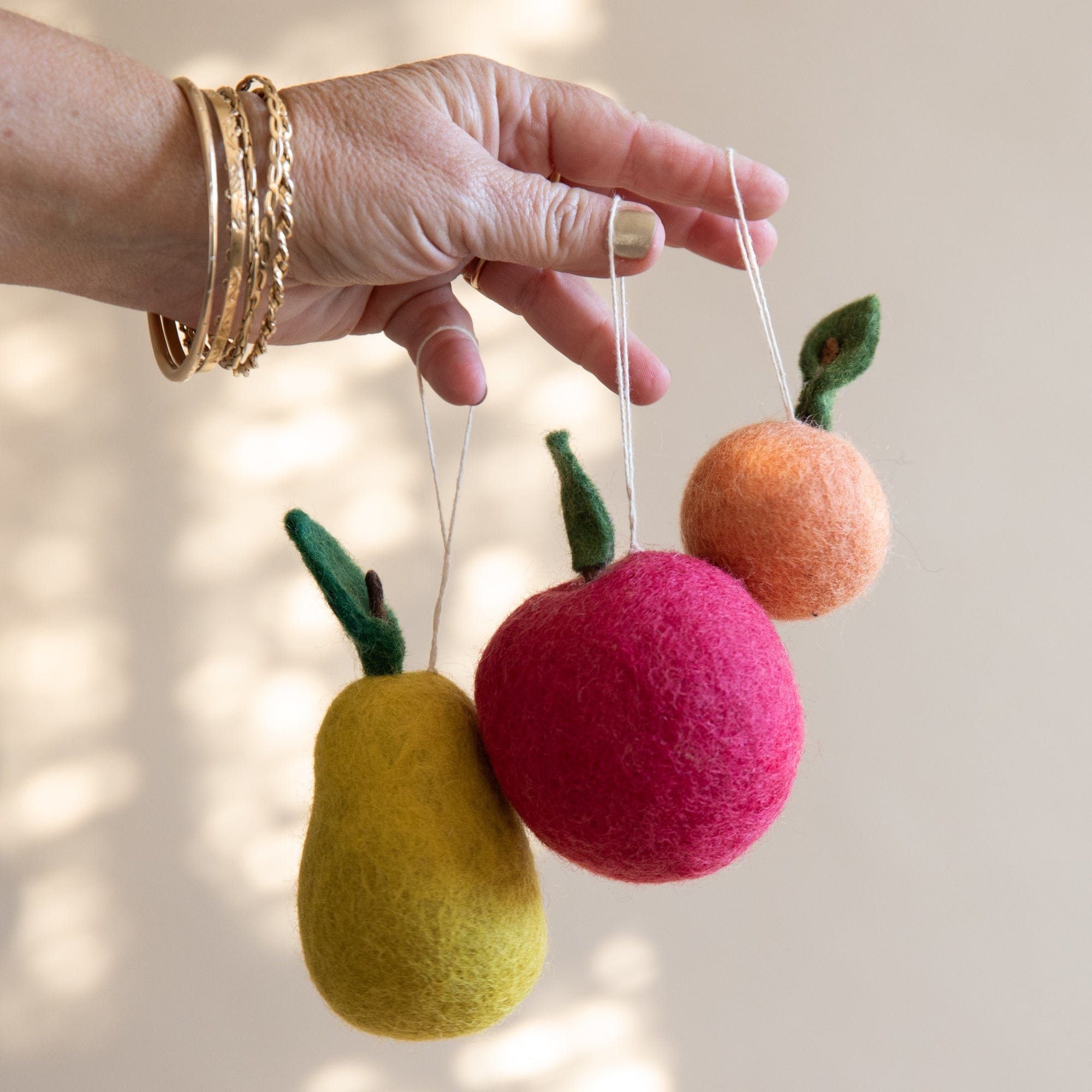 Farmhouse Pottery Seasonal Felted Fruit Ornament