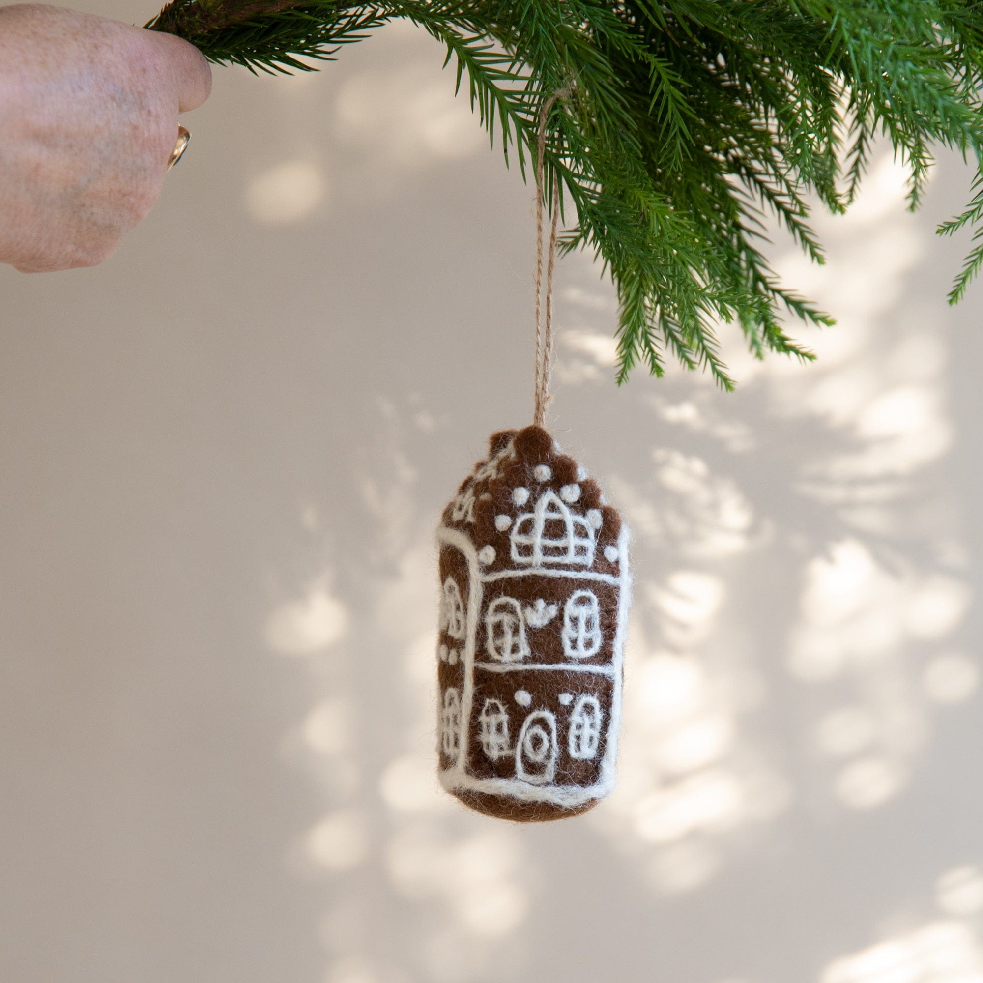 Farmhouse Pottery Seasonal Gingerbread House Ornament
