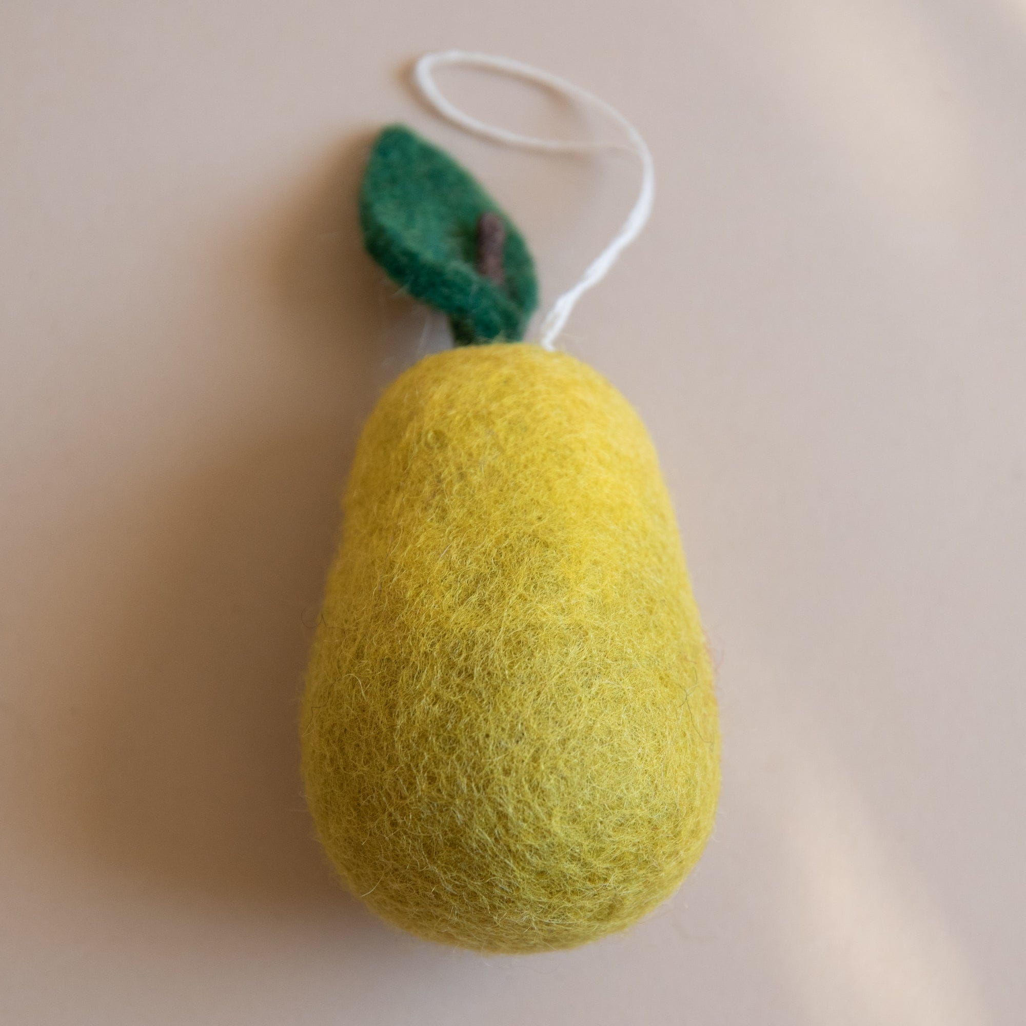 Farmhouse Pottery Seasonal Pear Felted Fruit Ornament