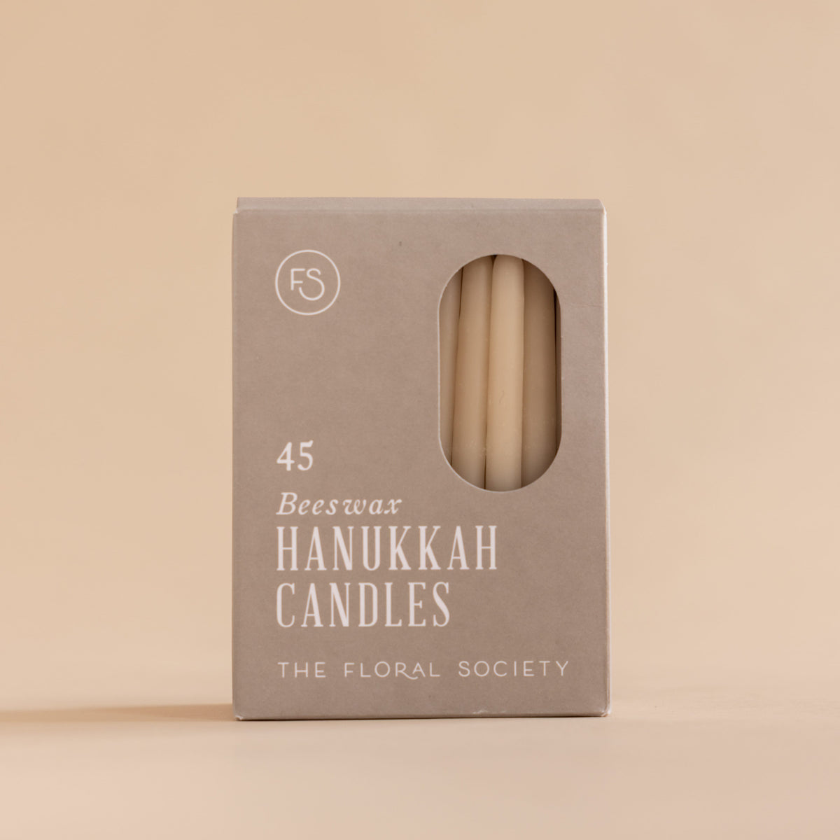 Floral Society Tapers Beeswax Hanukkah Candles