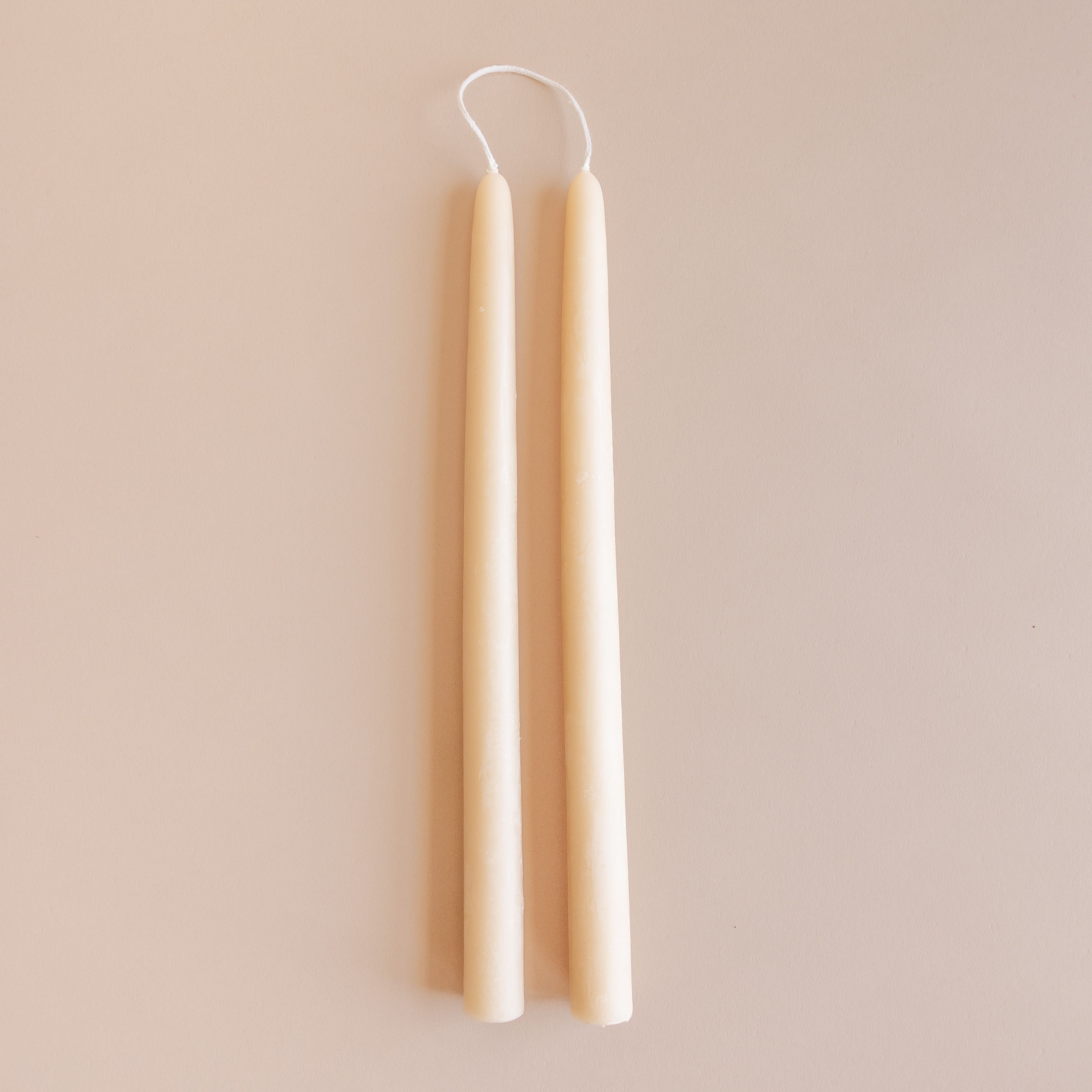 Floral Society Tapers Salt / 12" Beeswax Taper Candles by Floral Society
