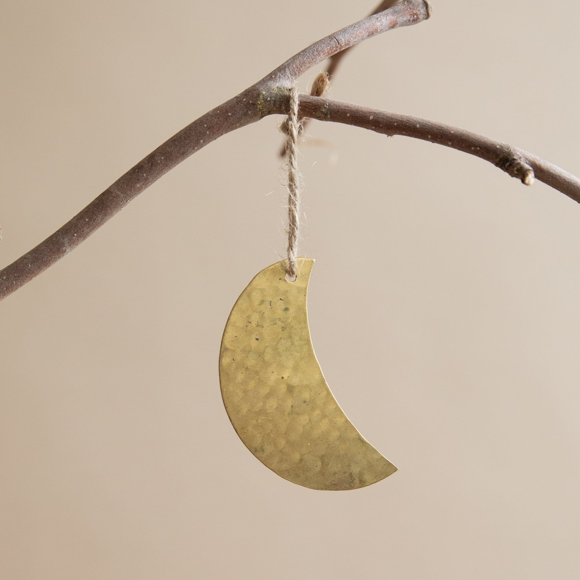 FOG LINEN Seasonal Brass Moon Ornament