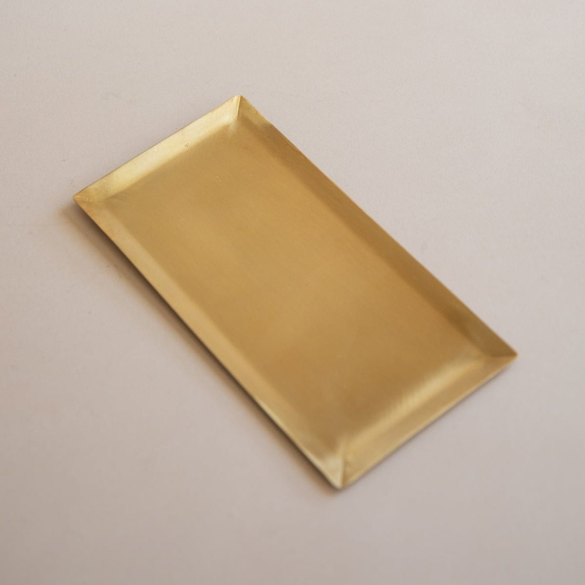 FOG LINEN Trays + Catchalls Long Rectangle Plates in Brass