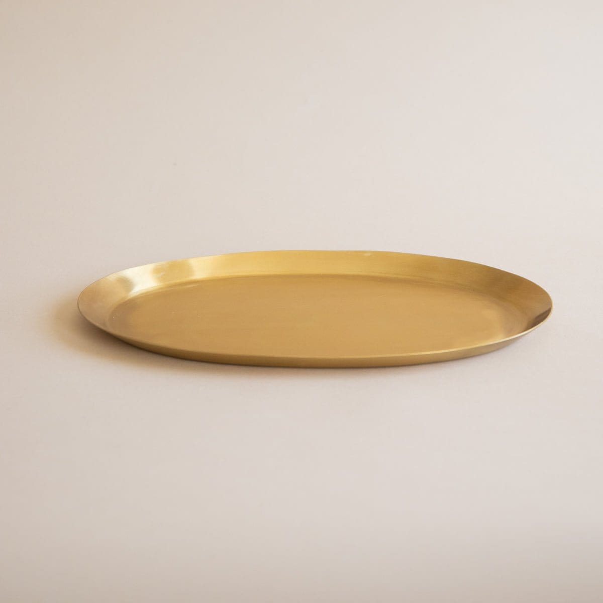 FOG LINEN Trays + Catchalls Oval Tray in Brass