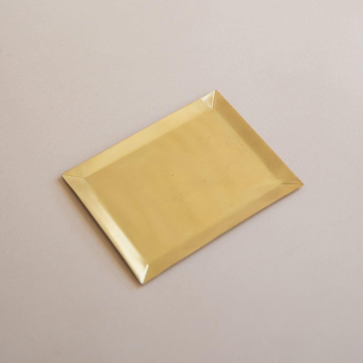 FOG LINEN Trays + Catchalls Short Rectangle Plates in Brass