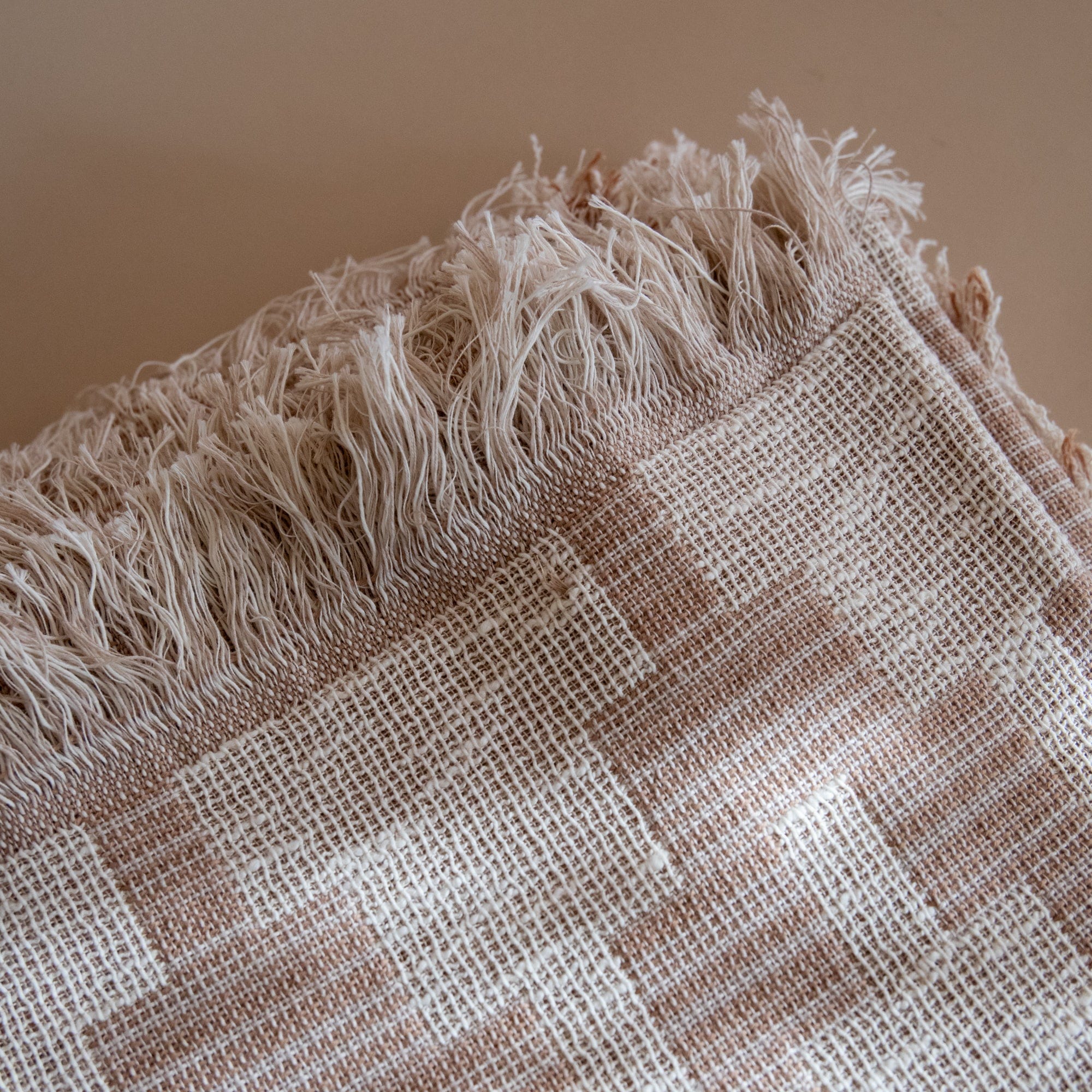 Folk Textiles Blankets + Throws Peach Willa Zig Zag Throw