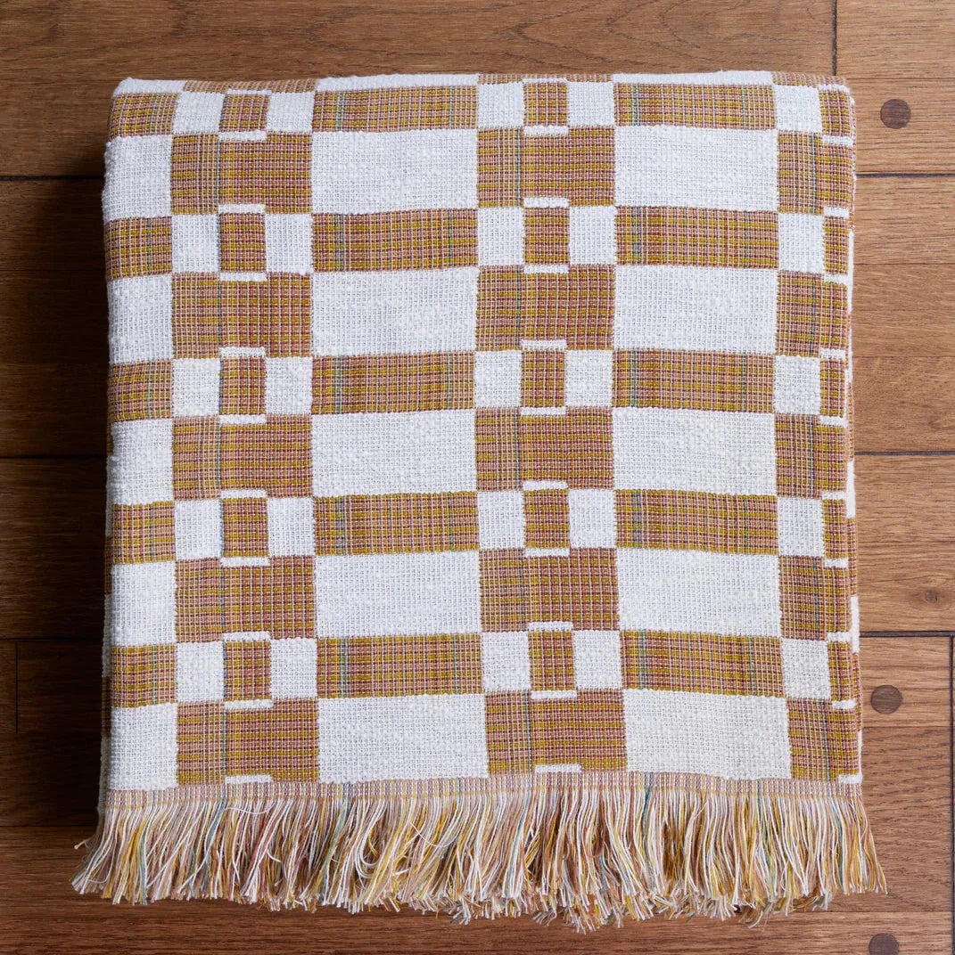 Folk Textiles Throws Apricot Reggie Throw