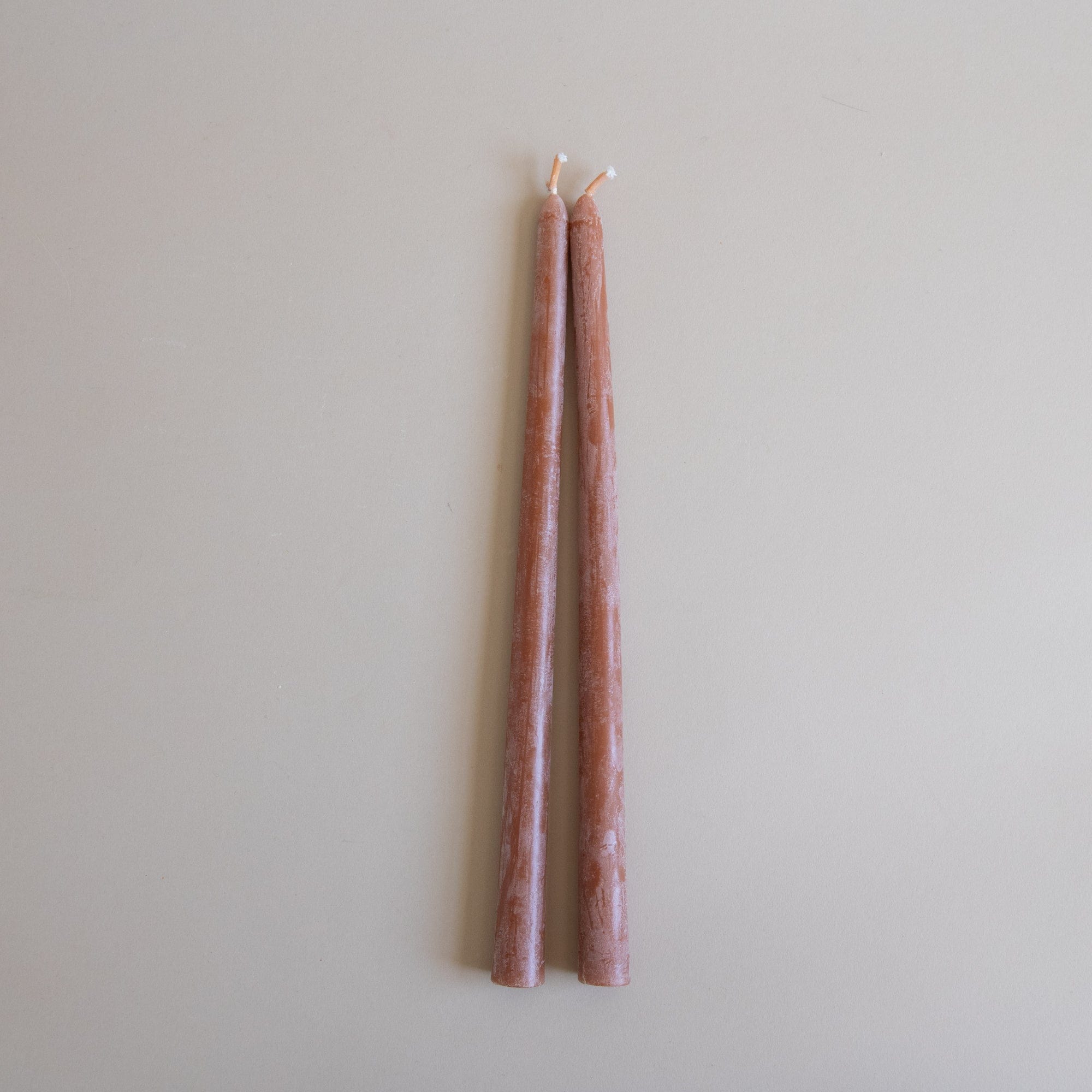 GREENTREE CANDLES Tapers 12 Taper Candles in Terracotta by Greentree