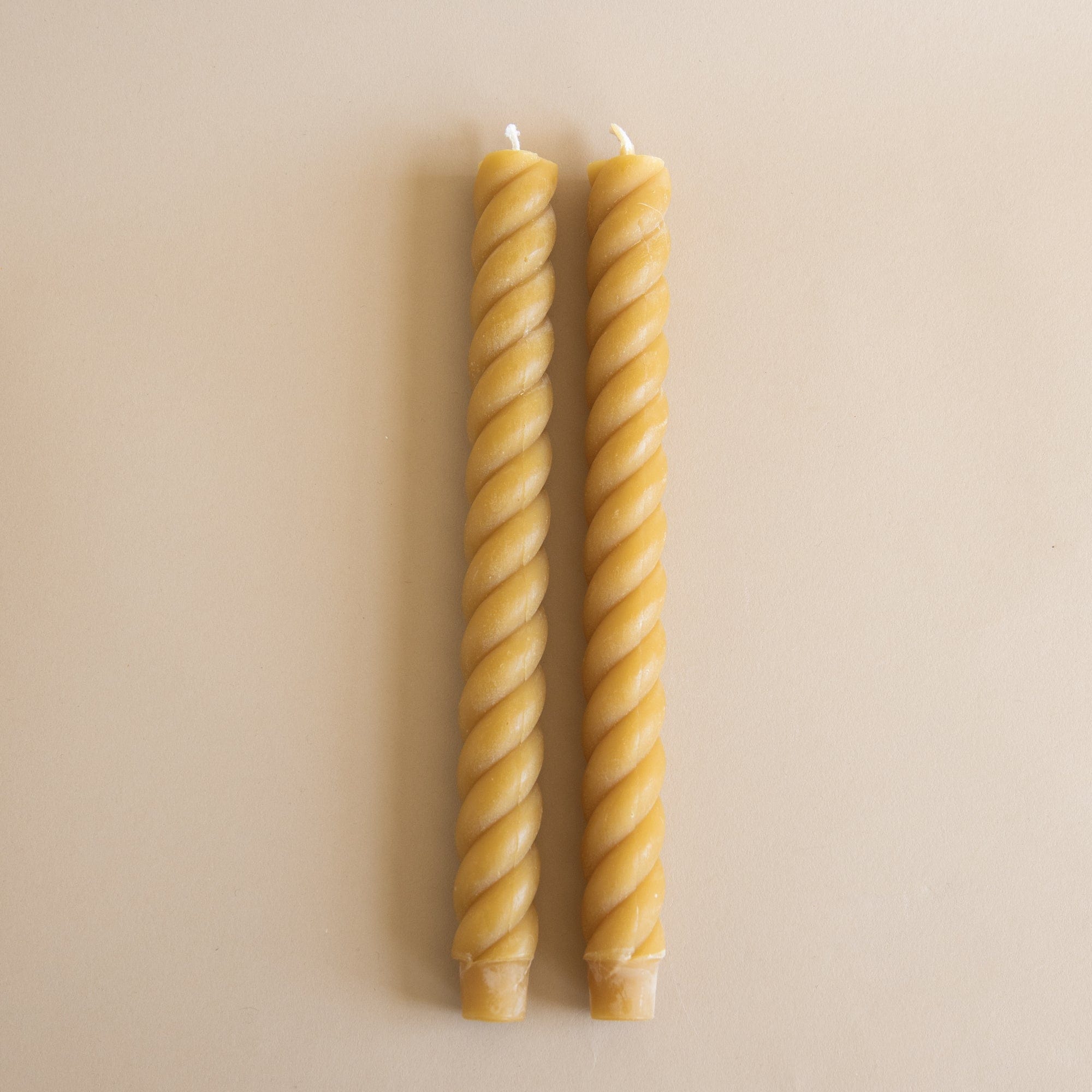 GREENTREE CANDLES Tapers Natural Beeswax Rope Tapers