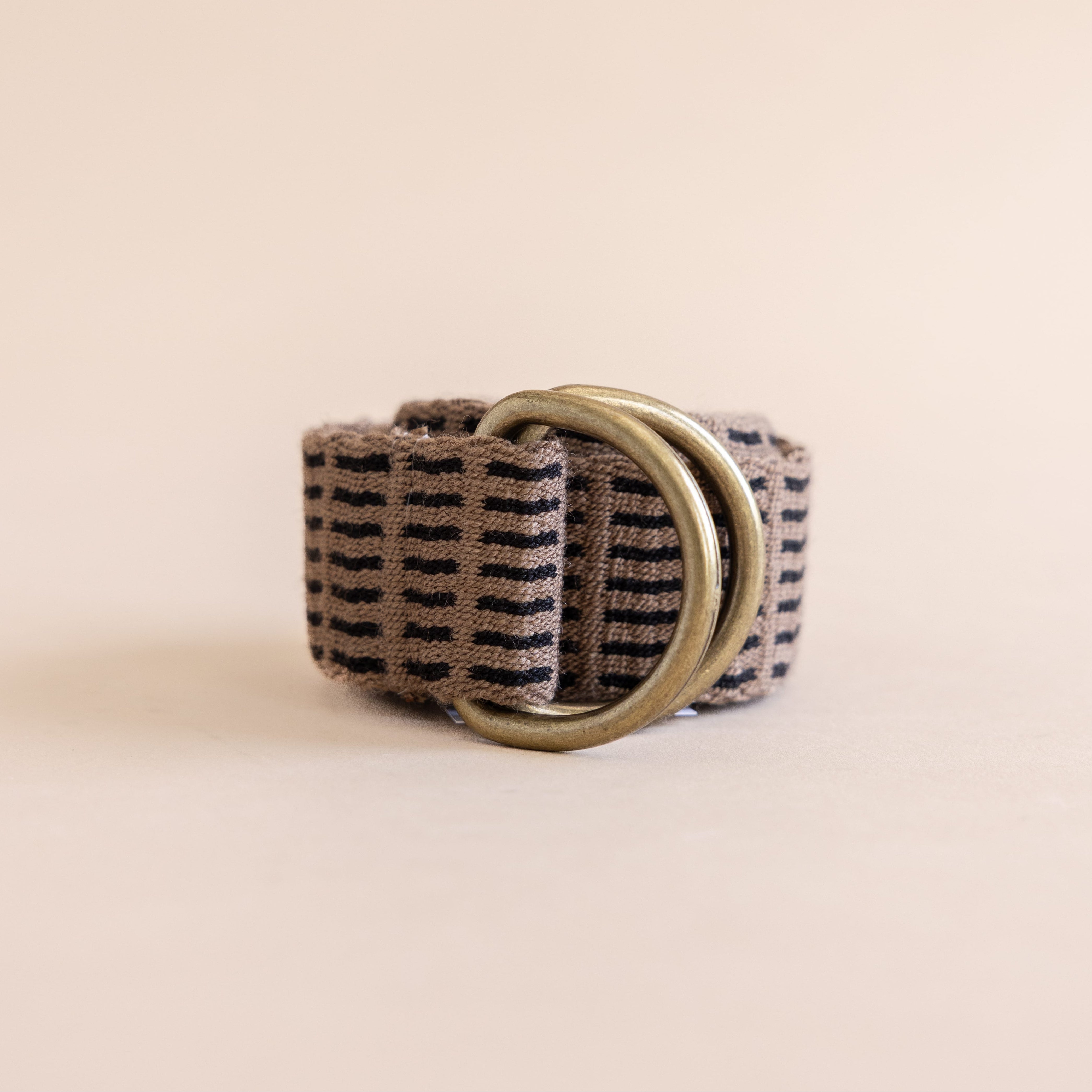 Guanabana Belts Brown/Black Stripes Braided Belt