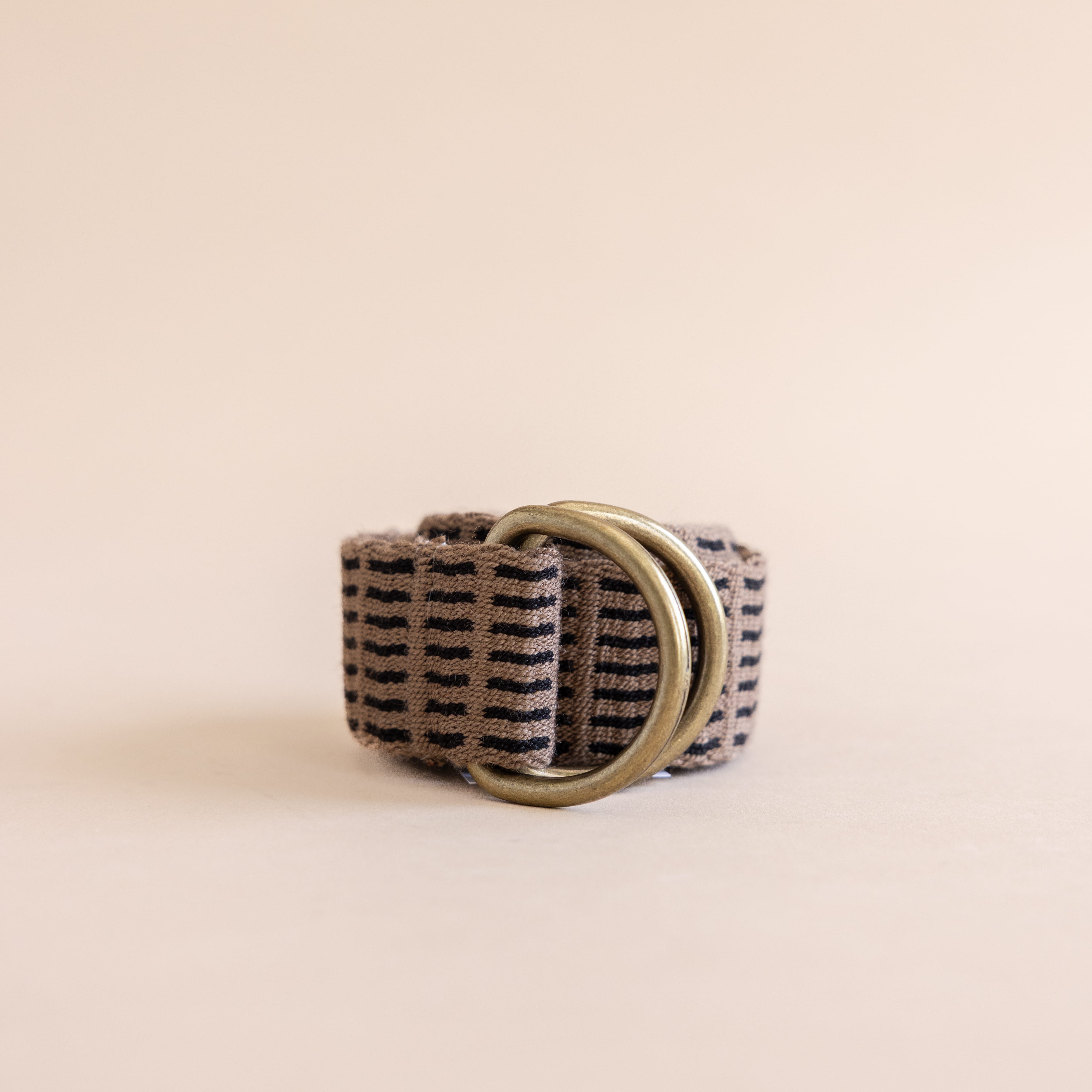 Guanabana Belts Brown/Black Stripes Braided Belt