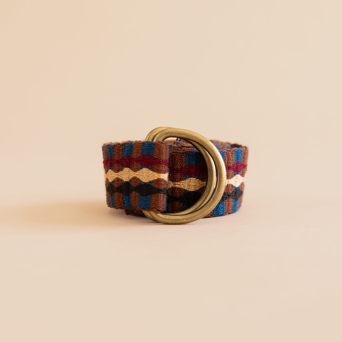 Guanabana Belts Brown/Blue Wave Braided Belt