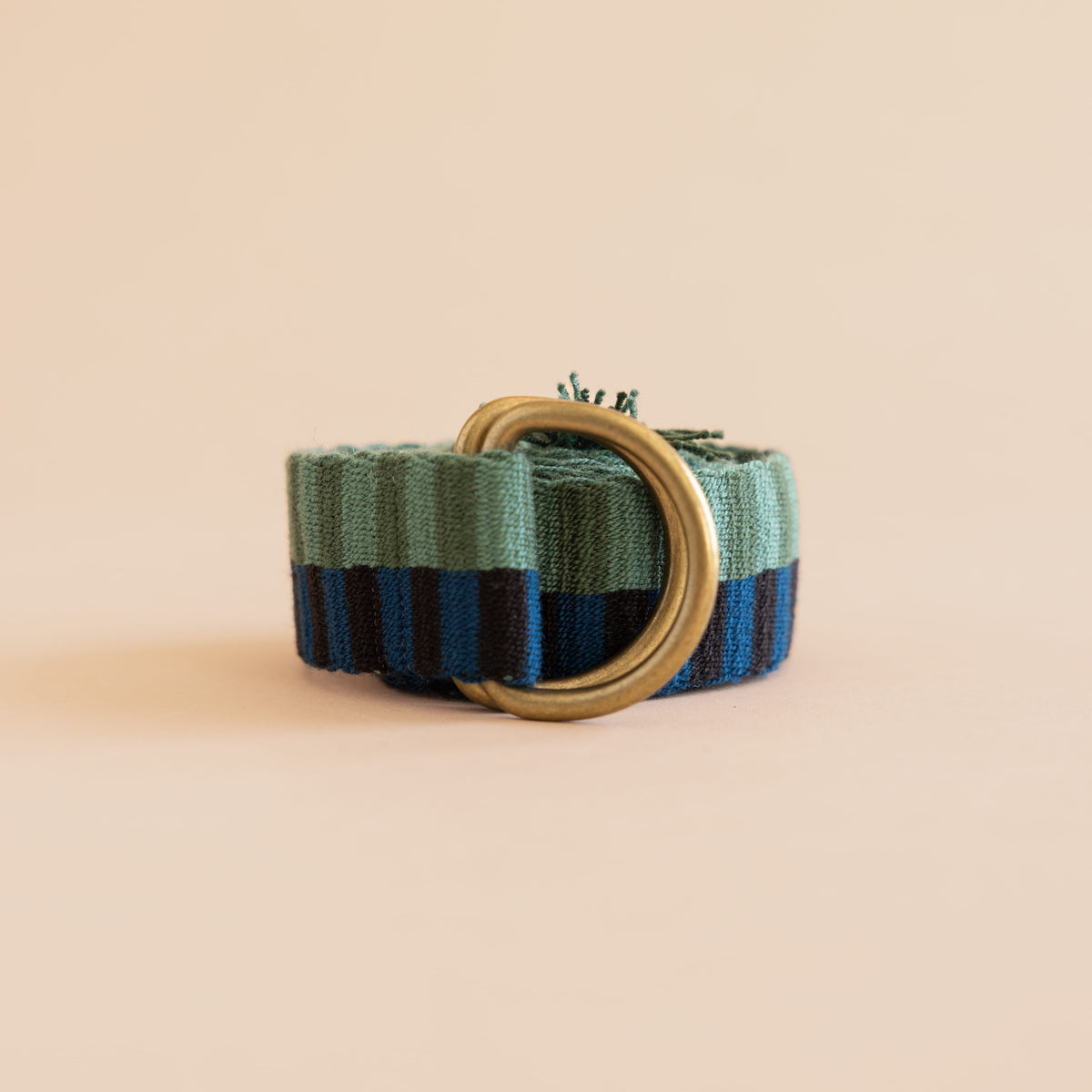 Guanabana Belts Green/Blue Colorblock Braided Belt