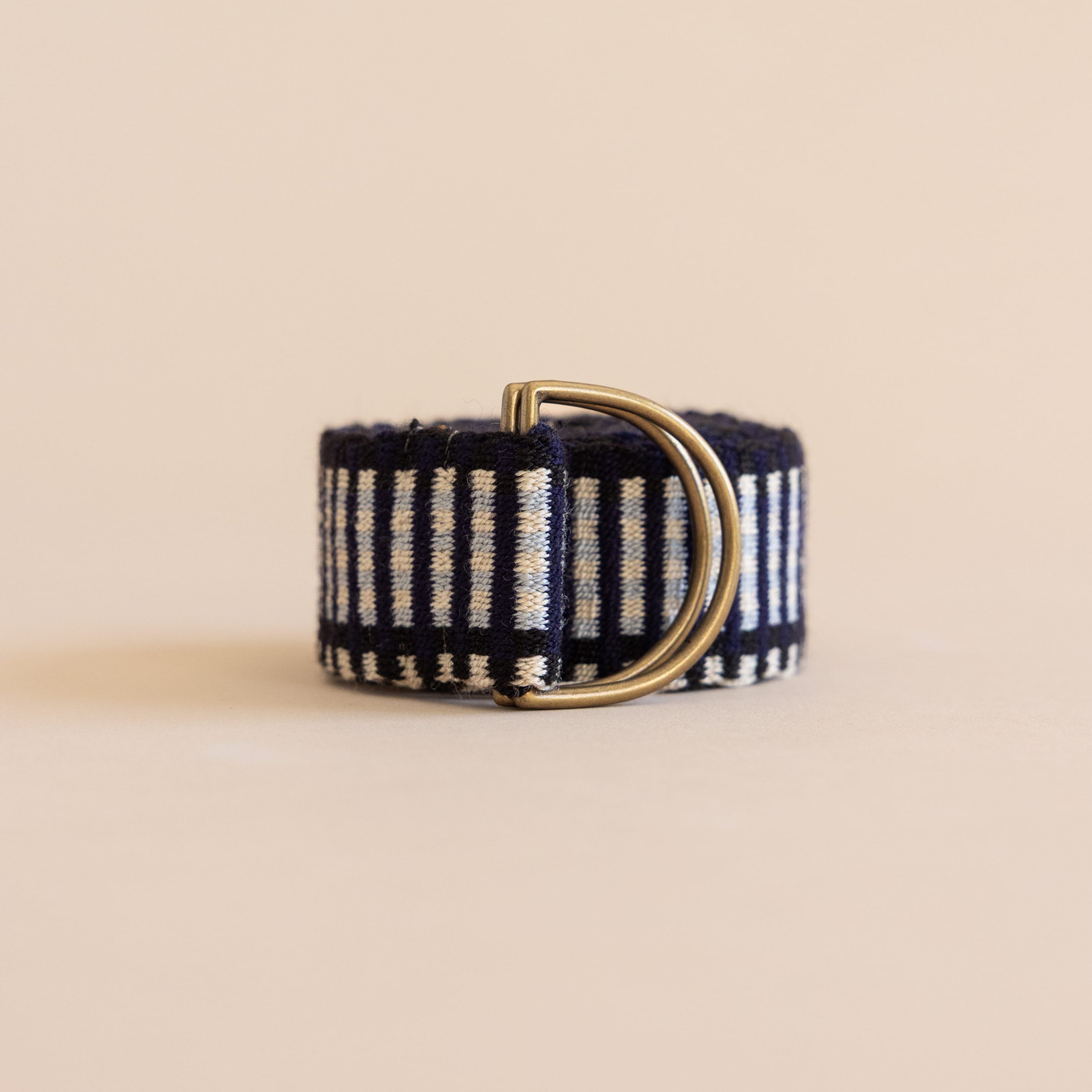 Guanabana Belts Navy/Blue Stripe Braided Belt