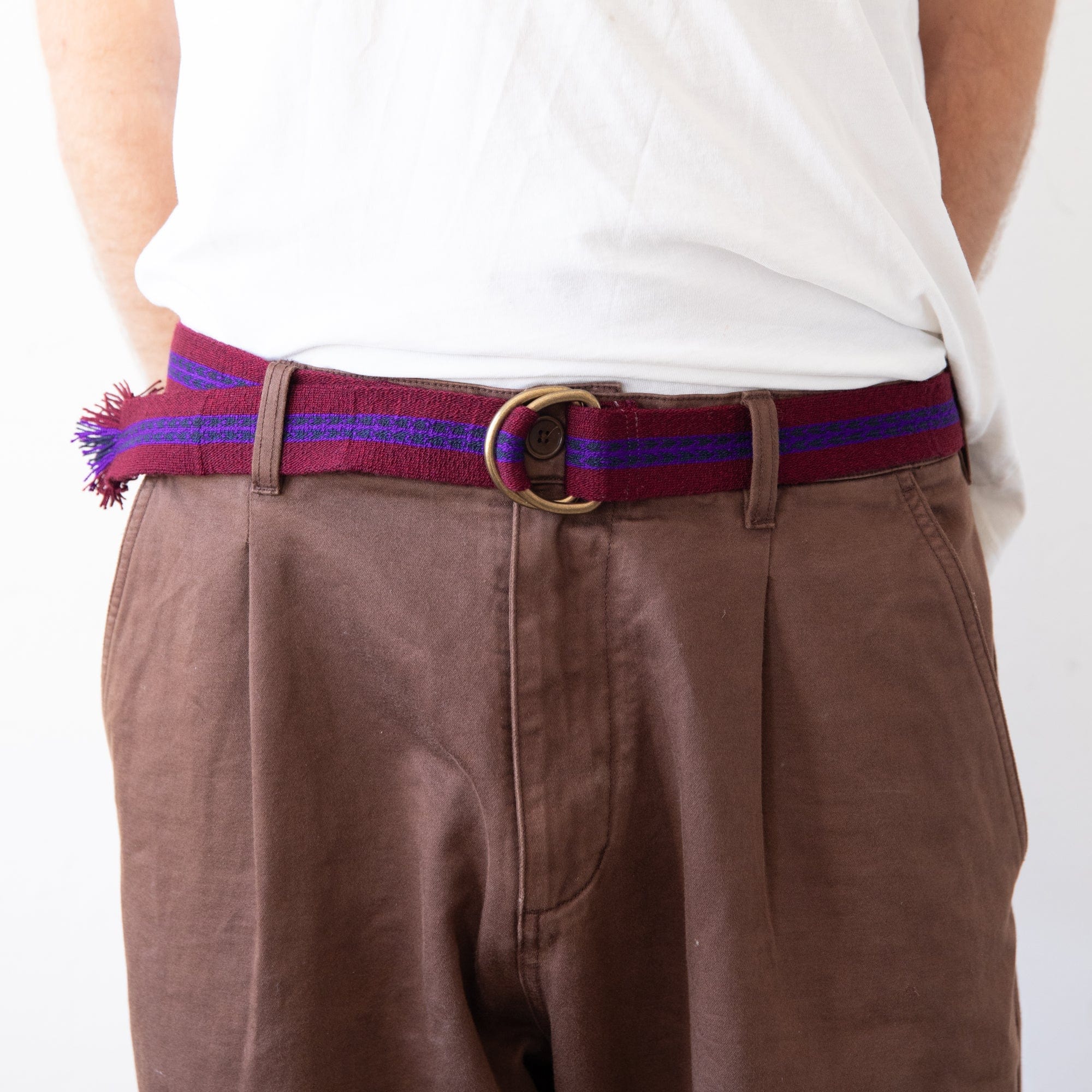 Guanabana Belts Purple/Bordeaux Braided Belt