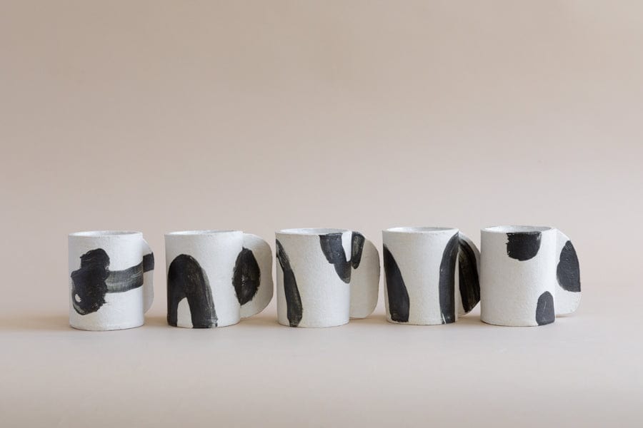 Heyja Do Drinkware Hand Sculpted Patterned Ceramic Mugs by Heyja Do